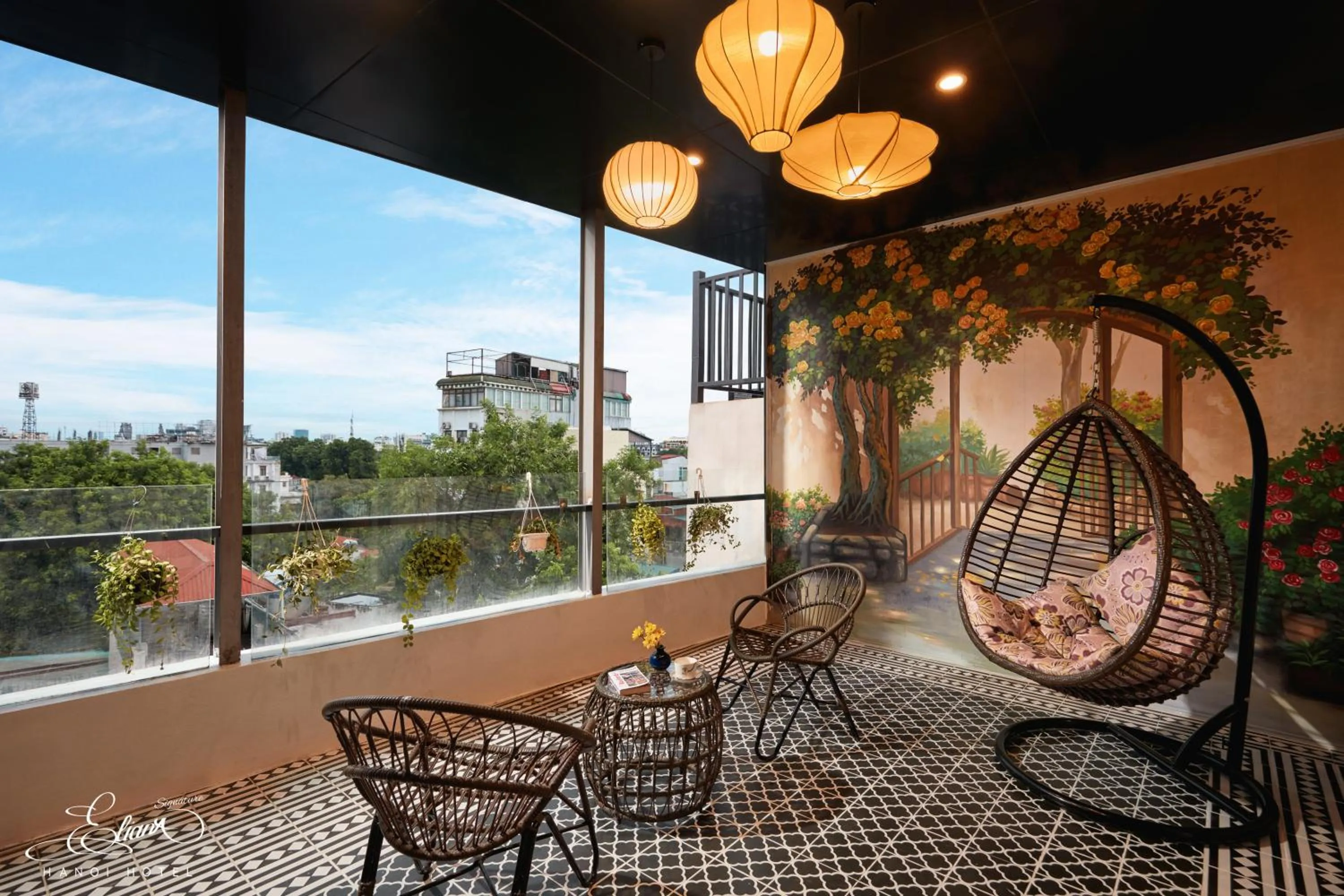 Patio in Eliana Signature Hanoi Hotel