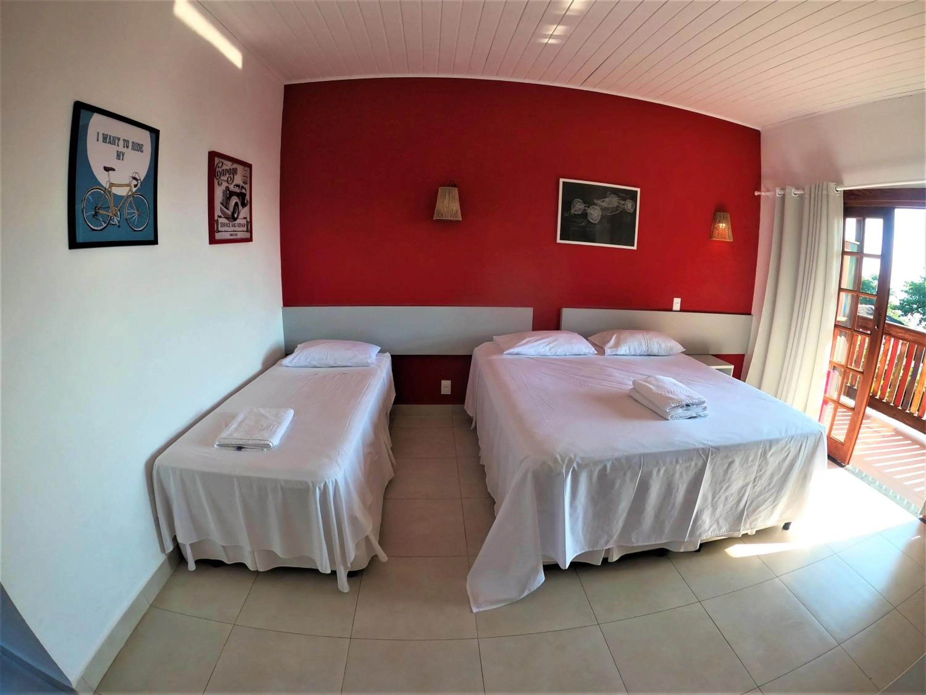 Bed in Hotel Pé na Areia