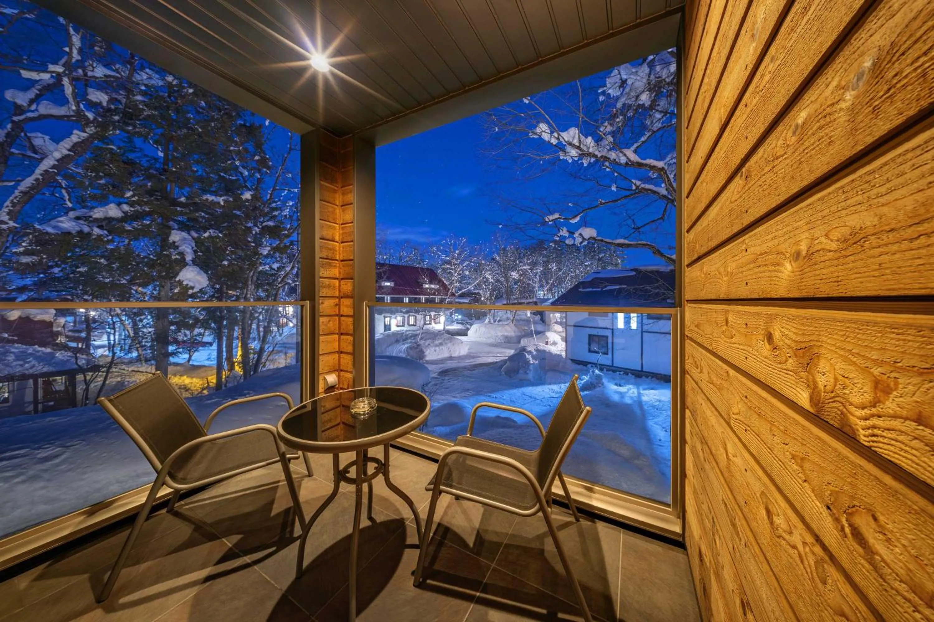 Patio in Bluebird Chalets by The Hakuba Collection