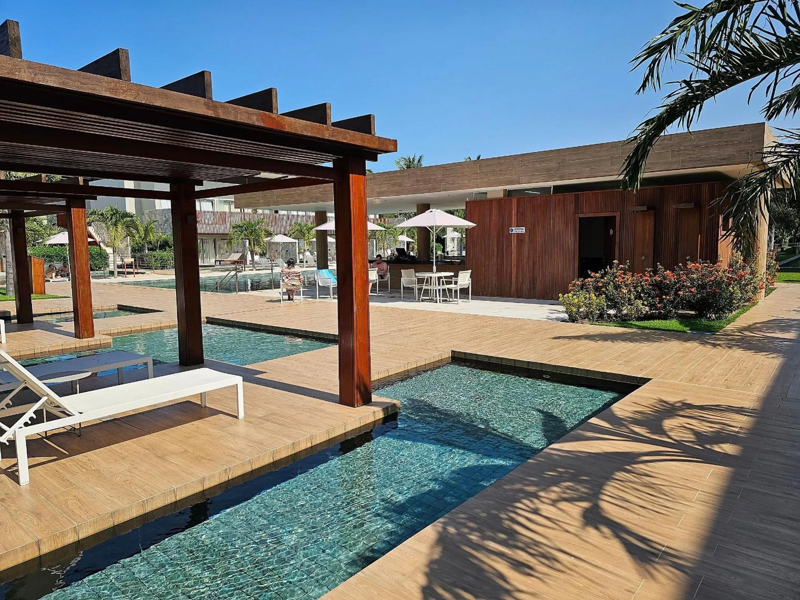 Swimming pool in Flat Luxo com piscina privativa Resort île de Pipa Locar House