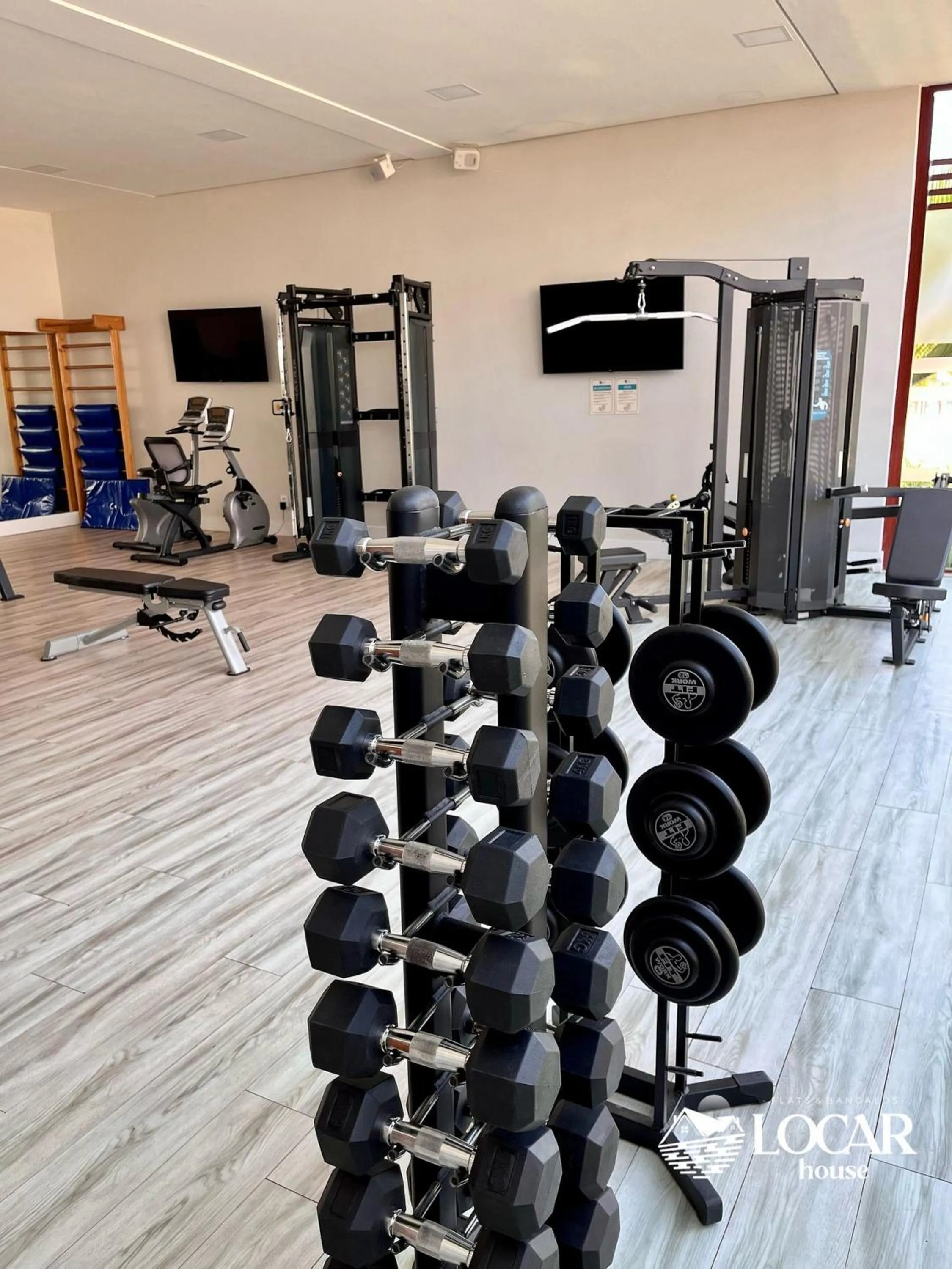 Fitness centre/facilities in Flat Luxo com piscina privativa Resort île de Pipa Locar House