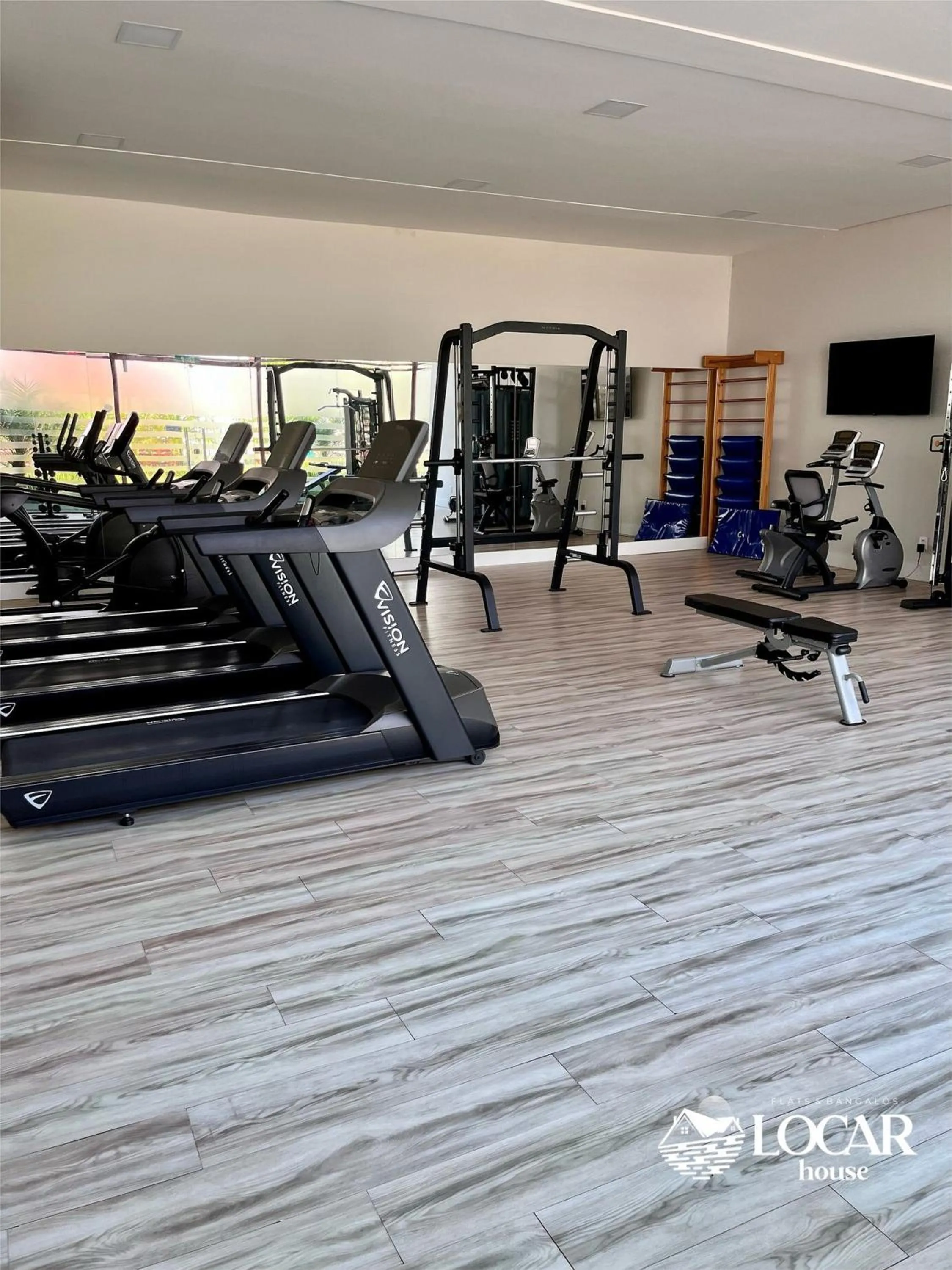 Fitness centre/facilities in Flat Luxo com piscina privativa Resort île de Pipa Locar House