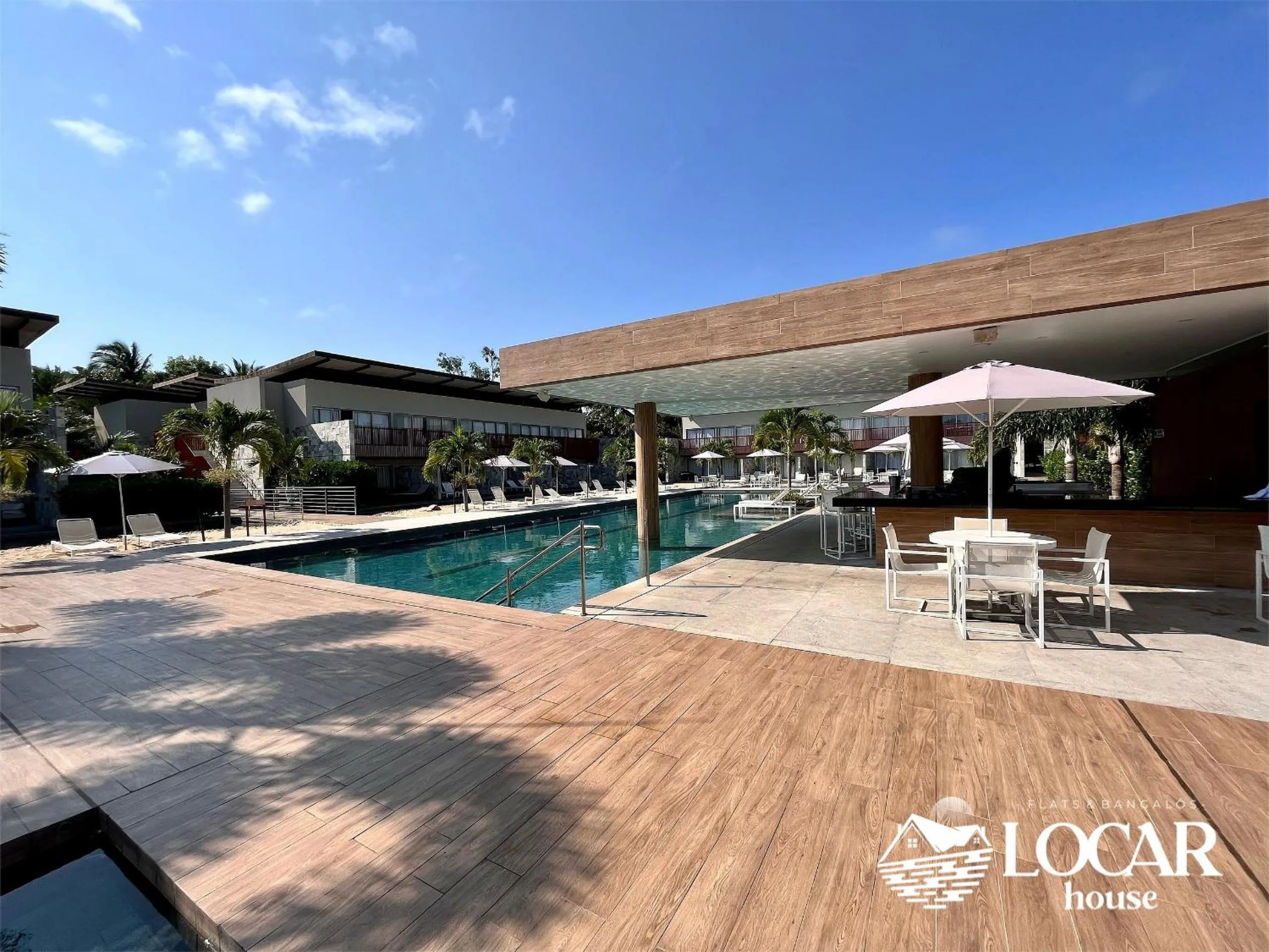 Swimming pool in Flat Luxo com piscina privativa Resort île de Pipa Locar House