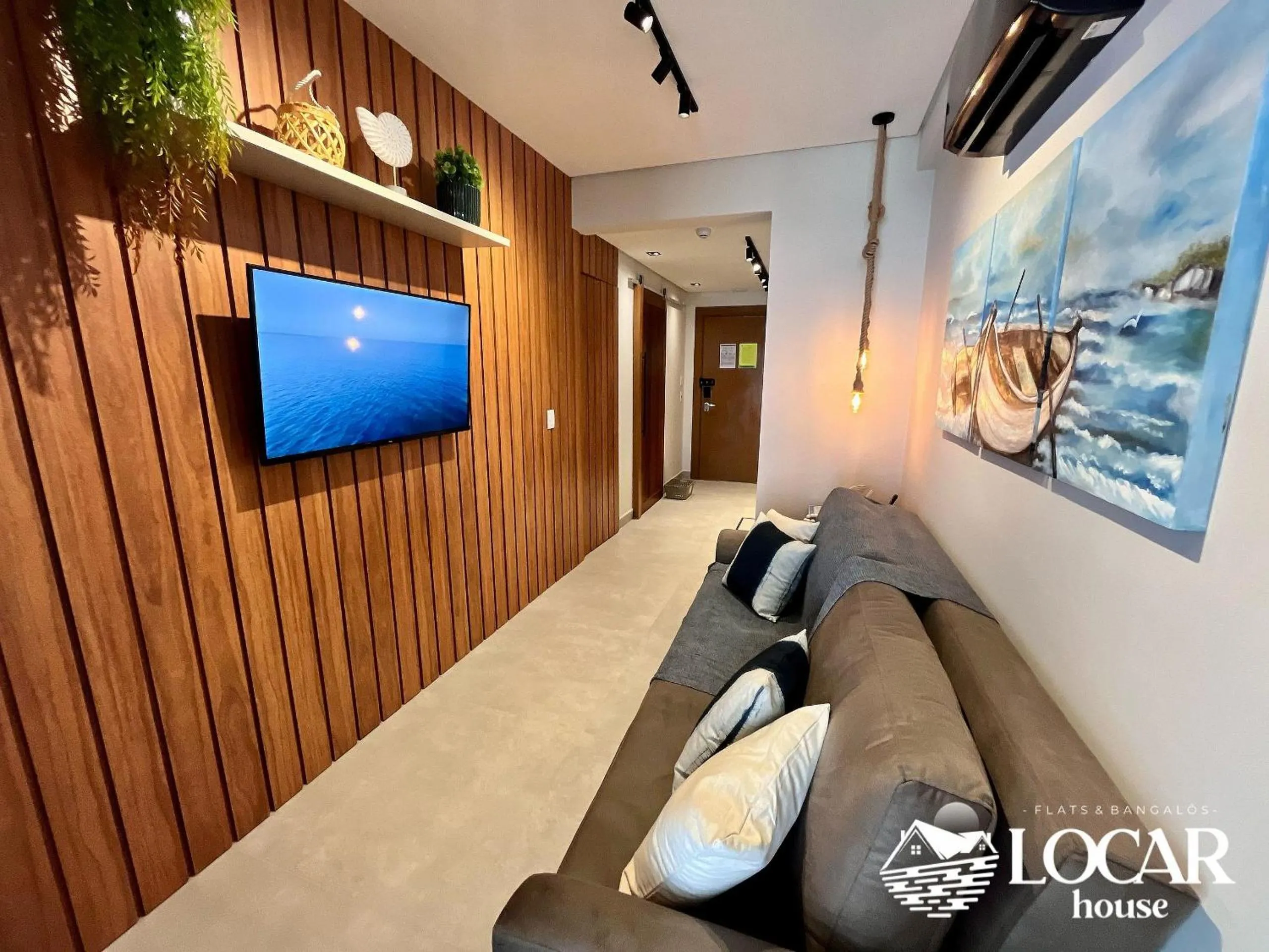 Living room in Flat Luxo com piscina privativa Resort île de Pipa Locar House