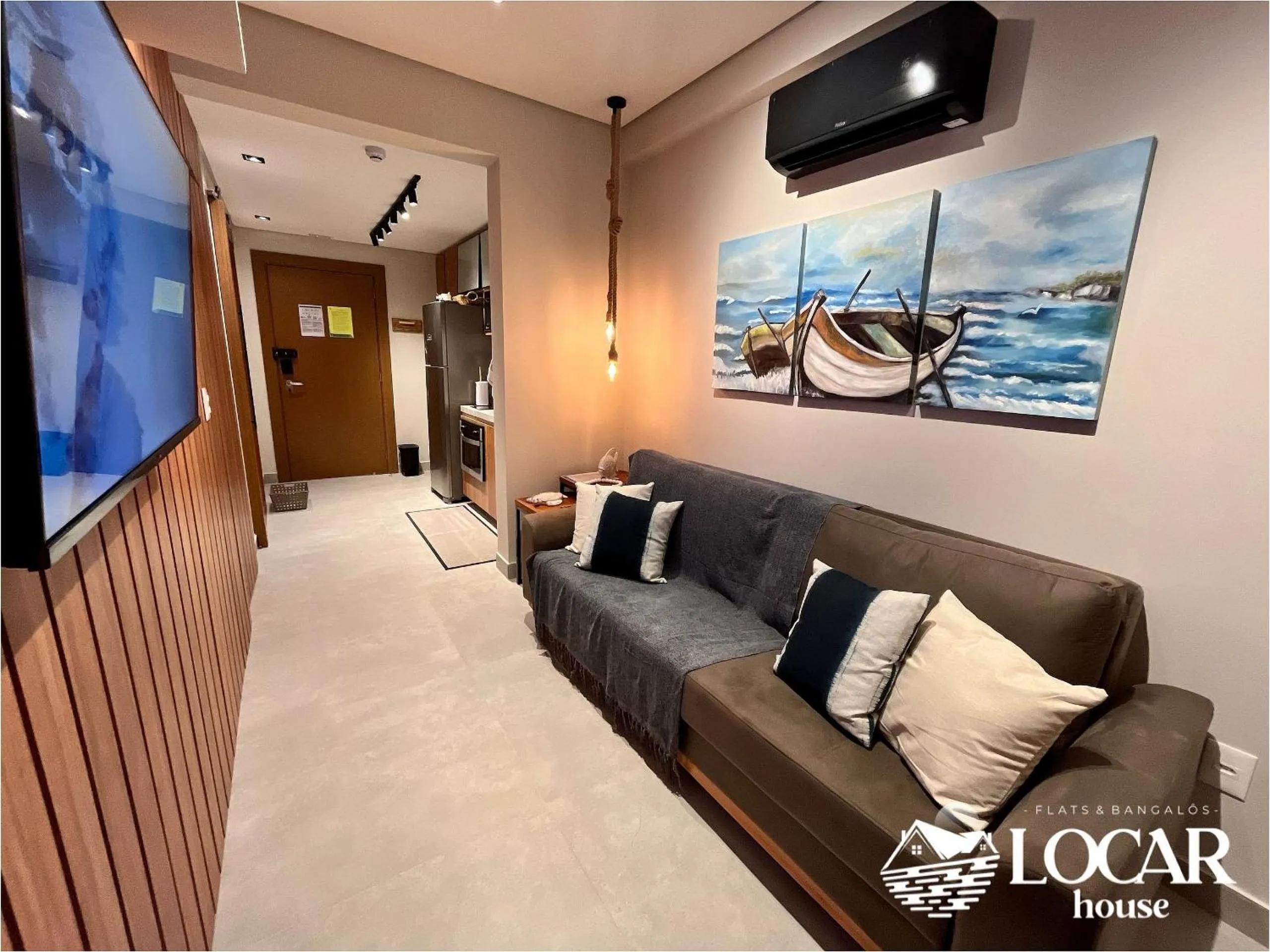 Living room in Flat Luxo com piscina privativa Resort île de Pipa Locar House