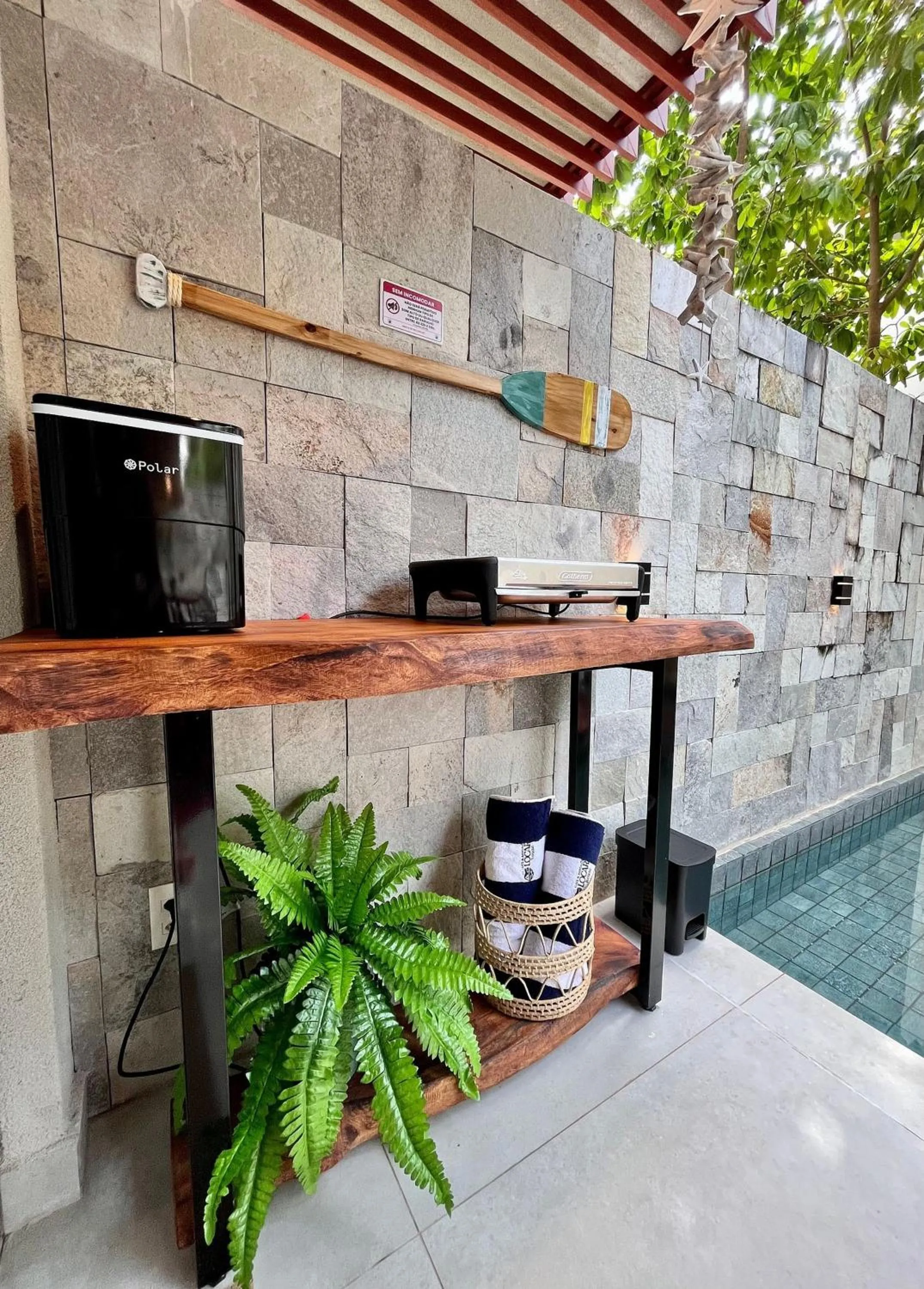 Balcony/Terrace in Flat Luxo com piscina privativa Resort île de Pipa Locar House