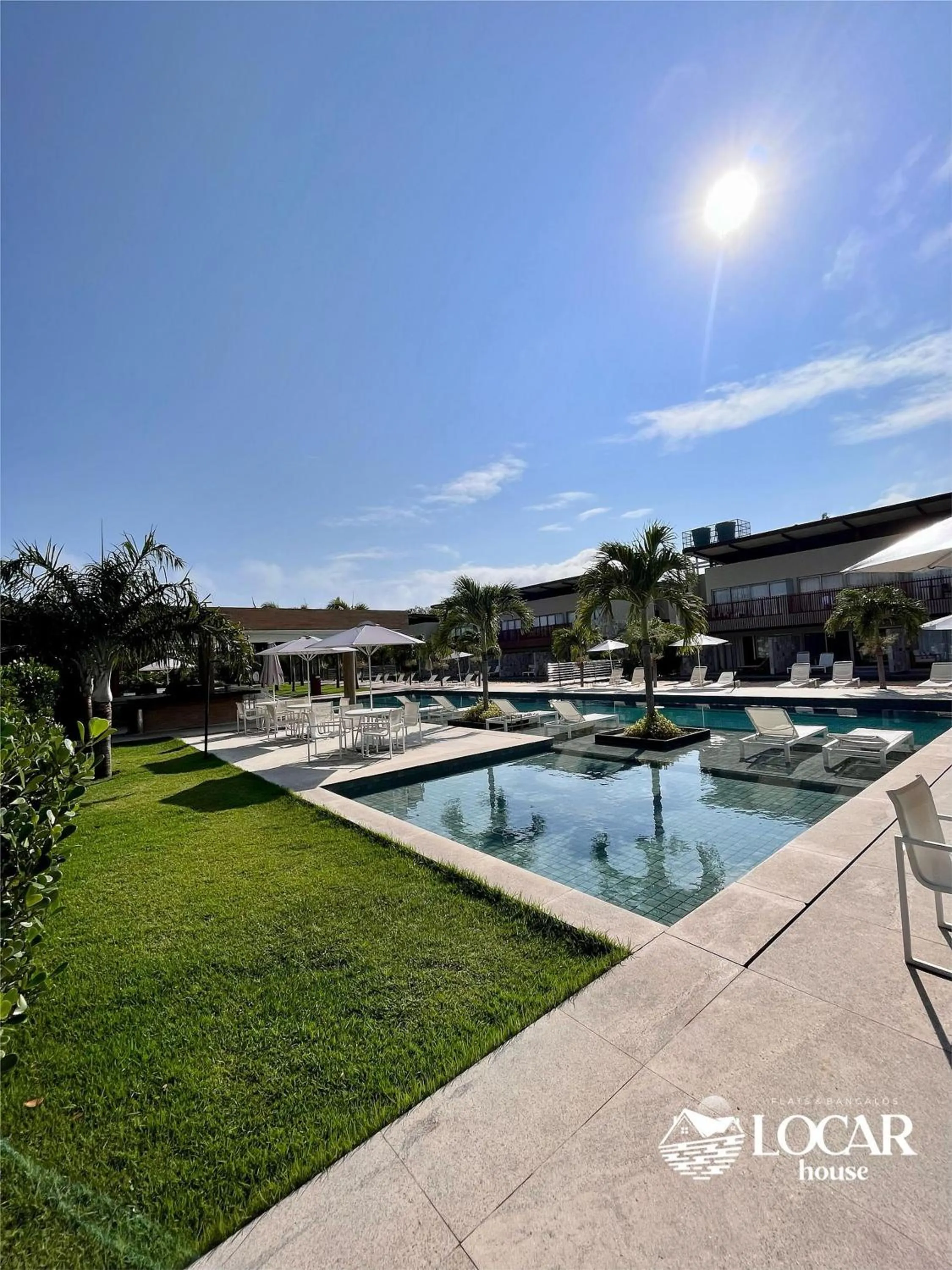 Swimming pool in Flat Luxo com piscina privativa Resort île de Pipa Locar House