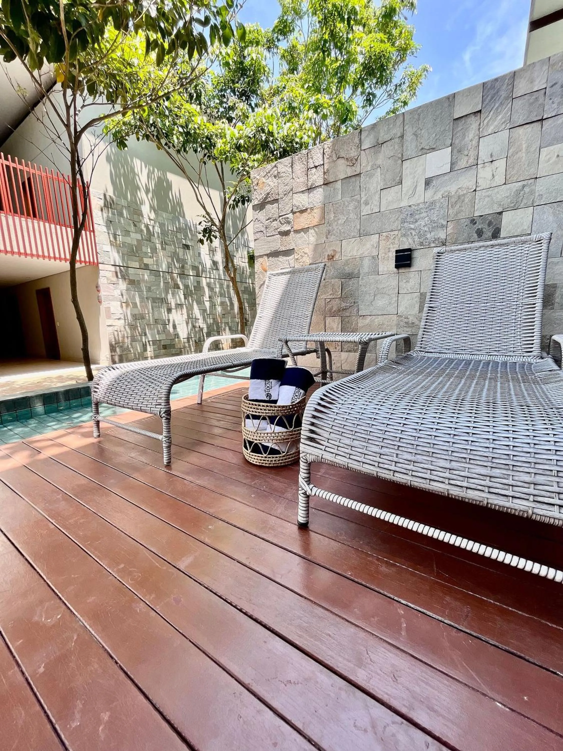 Balcony/Terrace in Flat Luxo com piscina privativa Resort île de Pipa Locar House