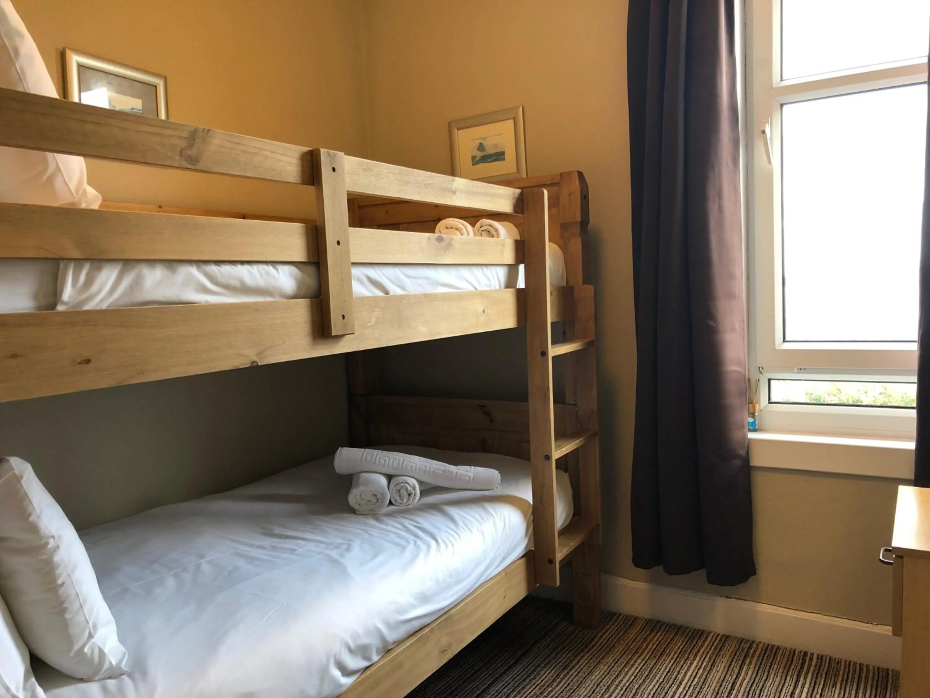 Bed in The Arran Lodge & Arran Sleep Huts