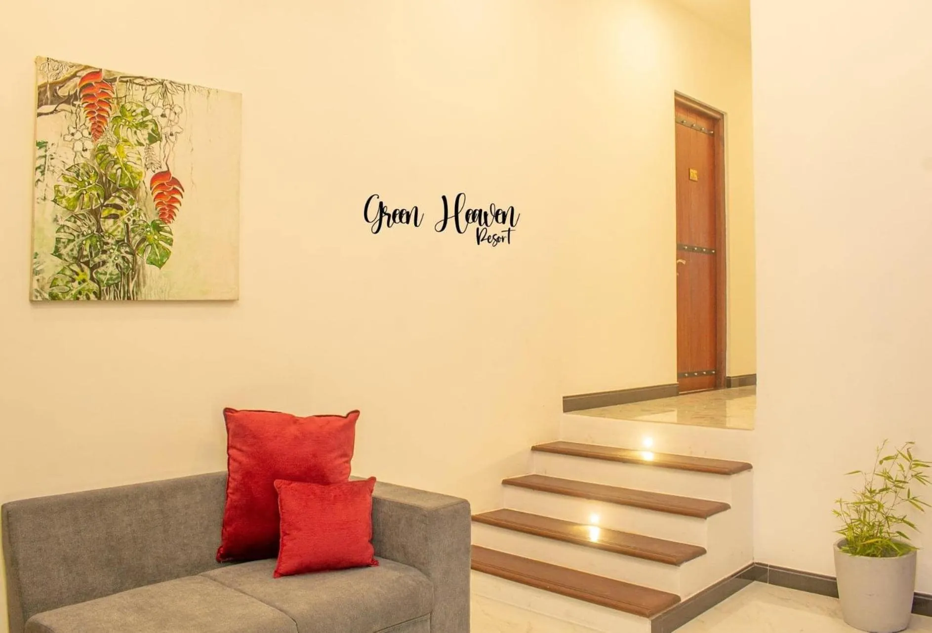 Seating area in Green Heaven Resort Kandy