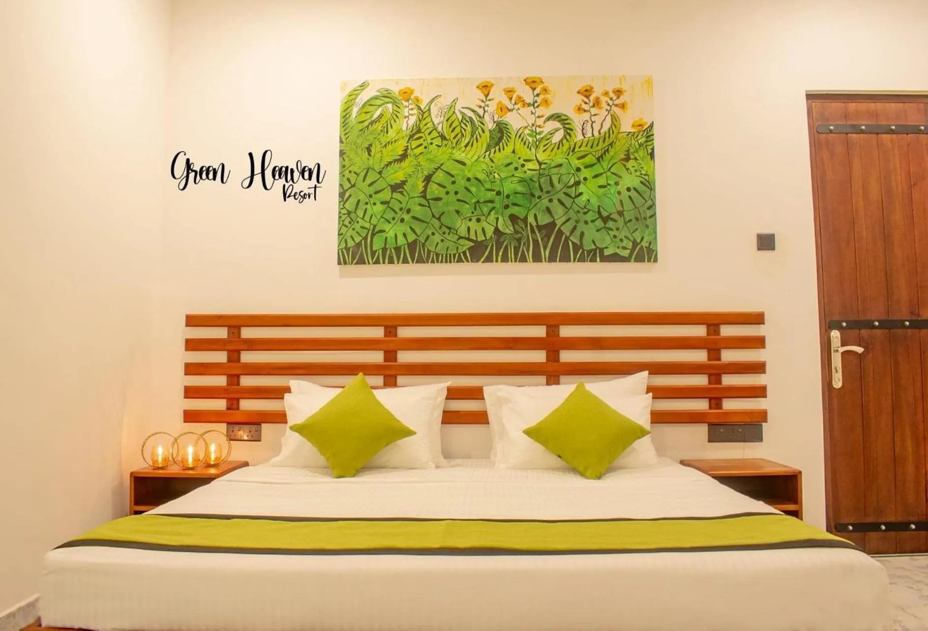 Bed in Green Heaven Resort Kandy