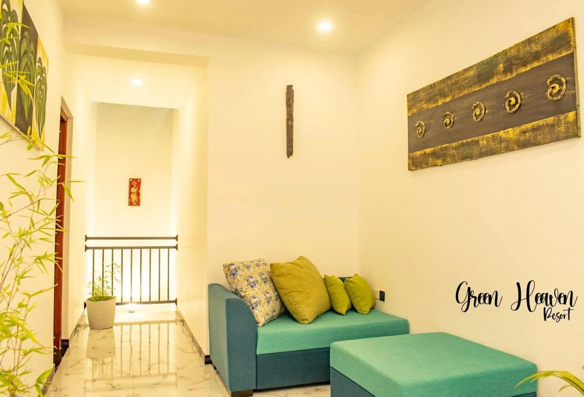 Seating area in Green Heaven Resort Kandy