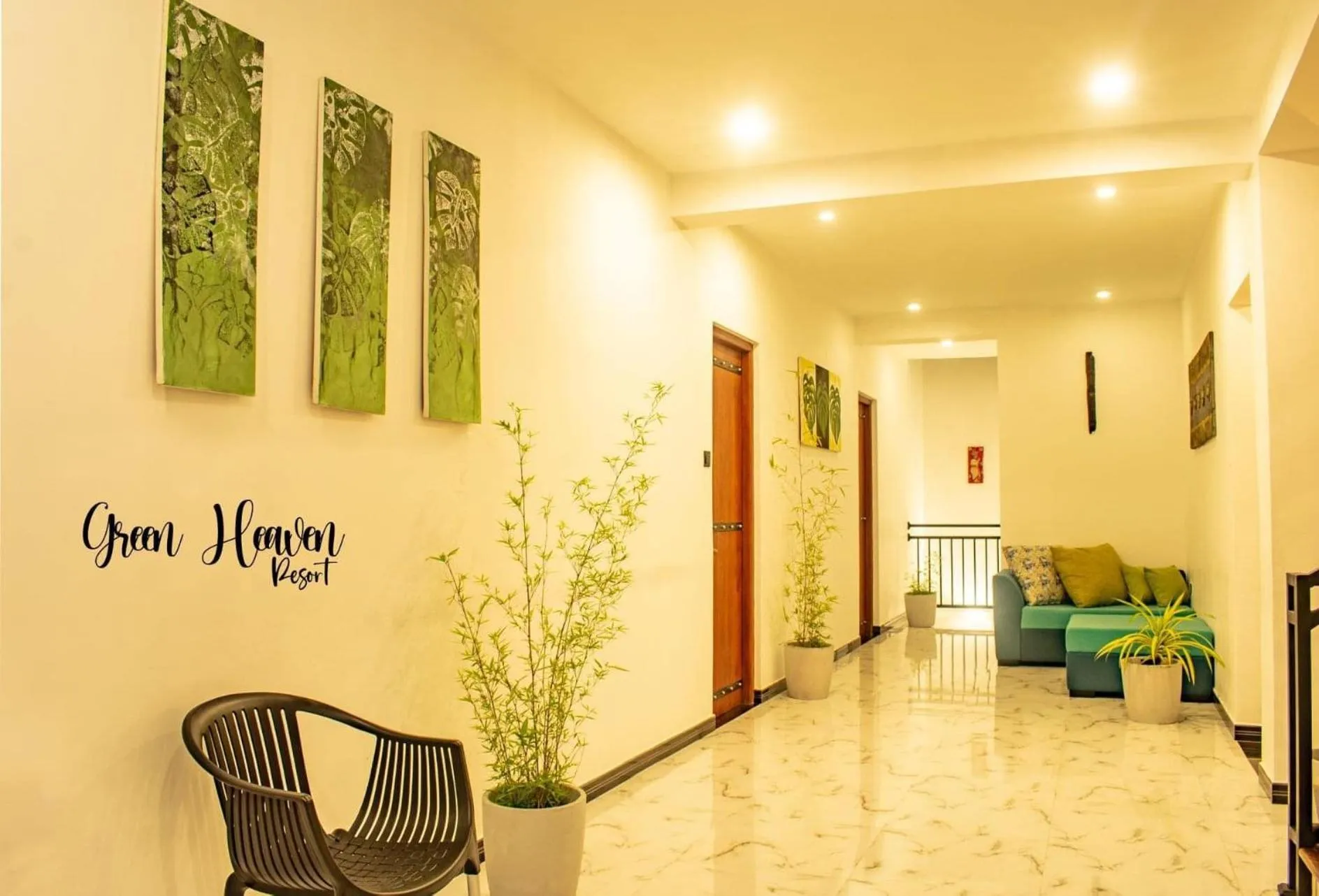 Seating area in Green Heaven Resort Kandy