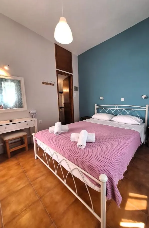Bed in Perdika Mare Guesthouse