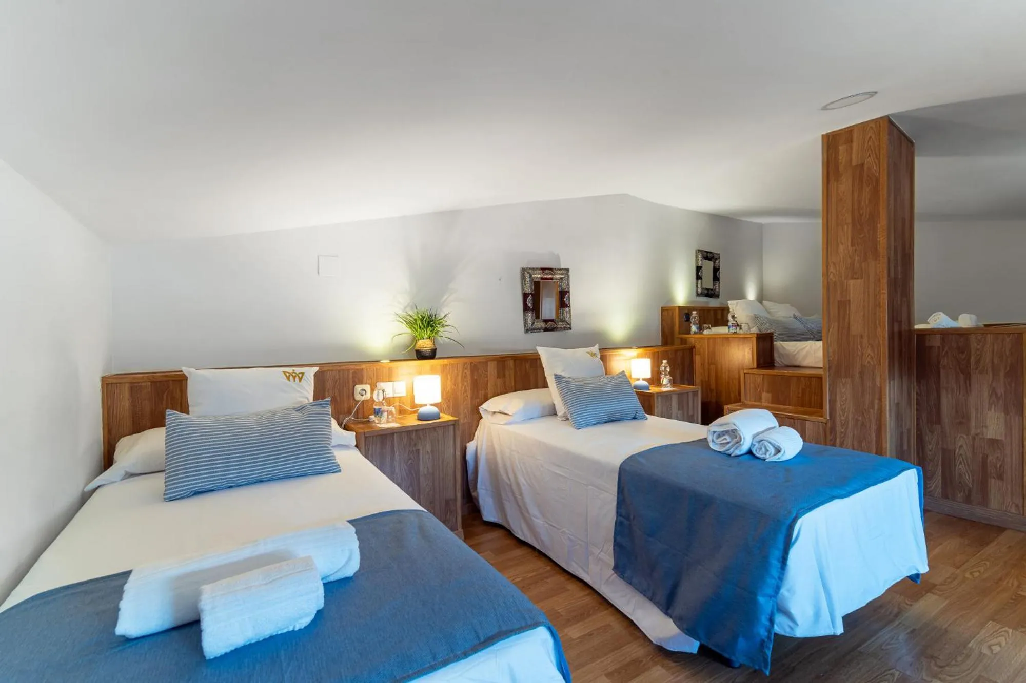 Bed in Hotel Reina Mora