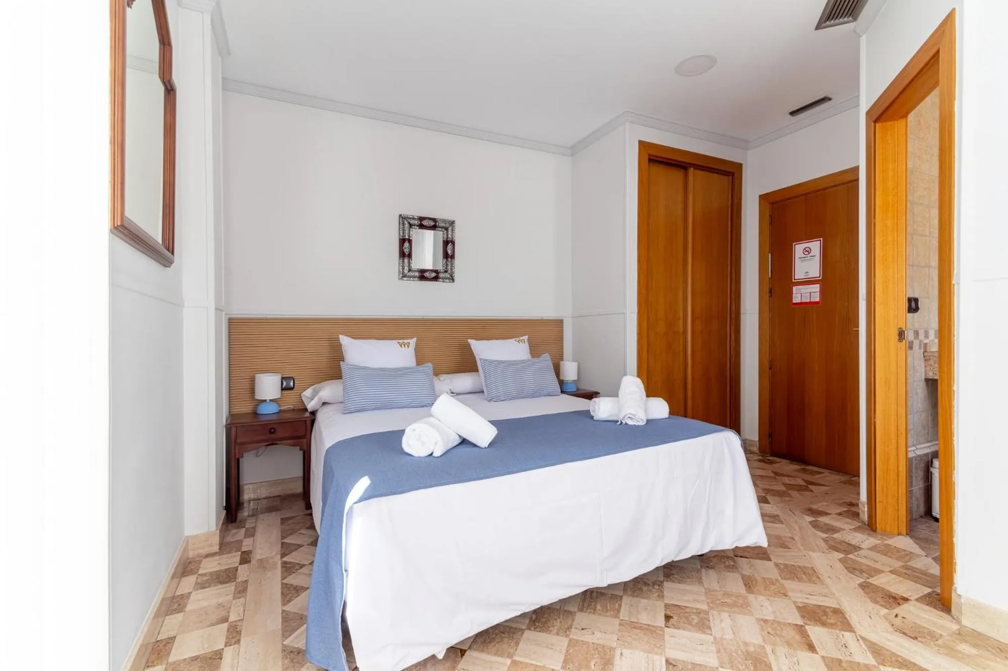 Bed in Hotel Reina Mora
