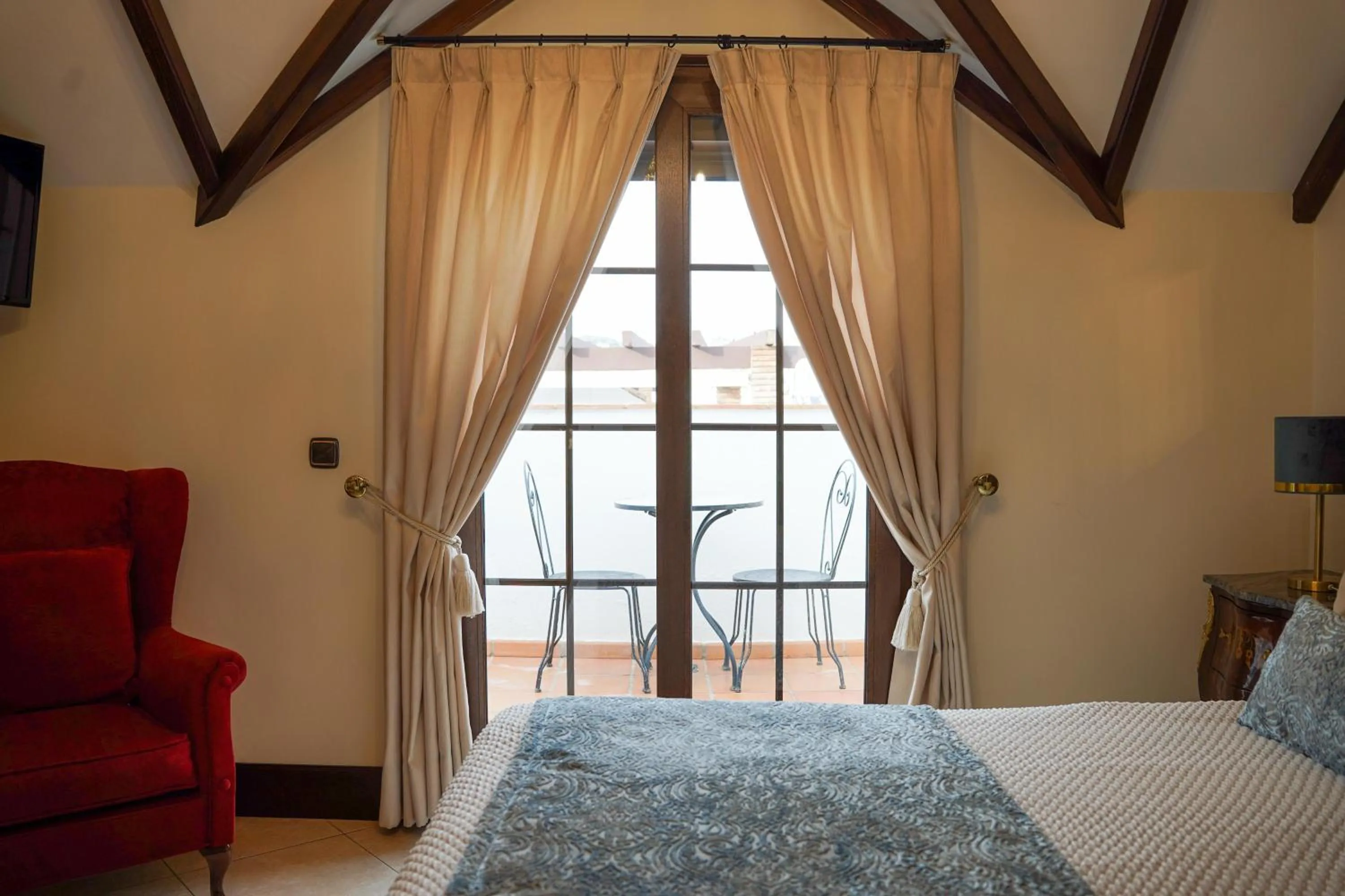 Balcony/Terrace, Bed in Hotel Boutique Casa Veracruz