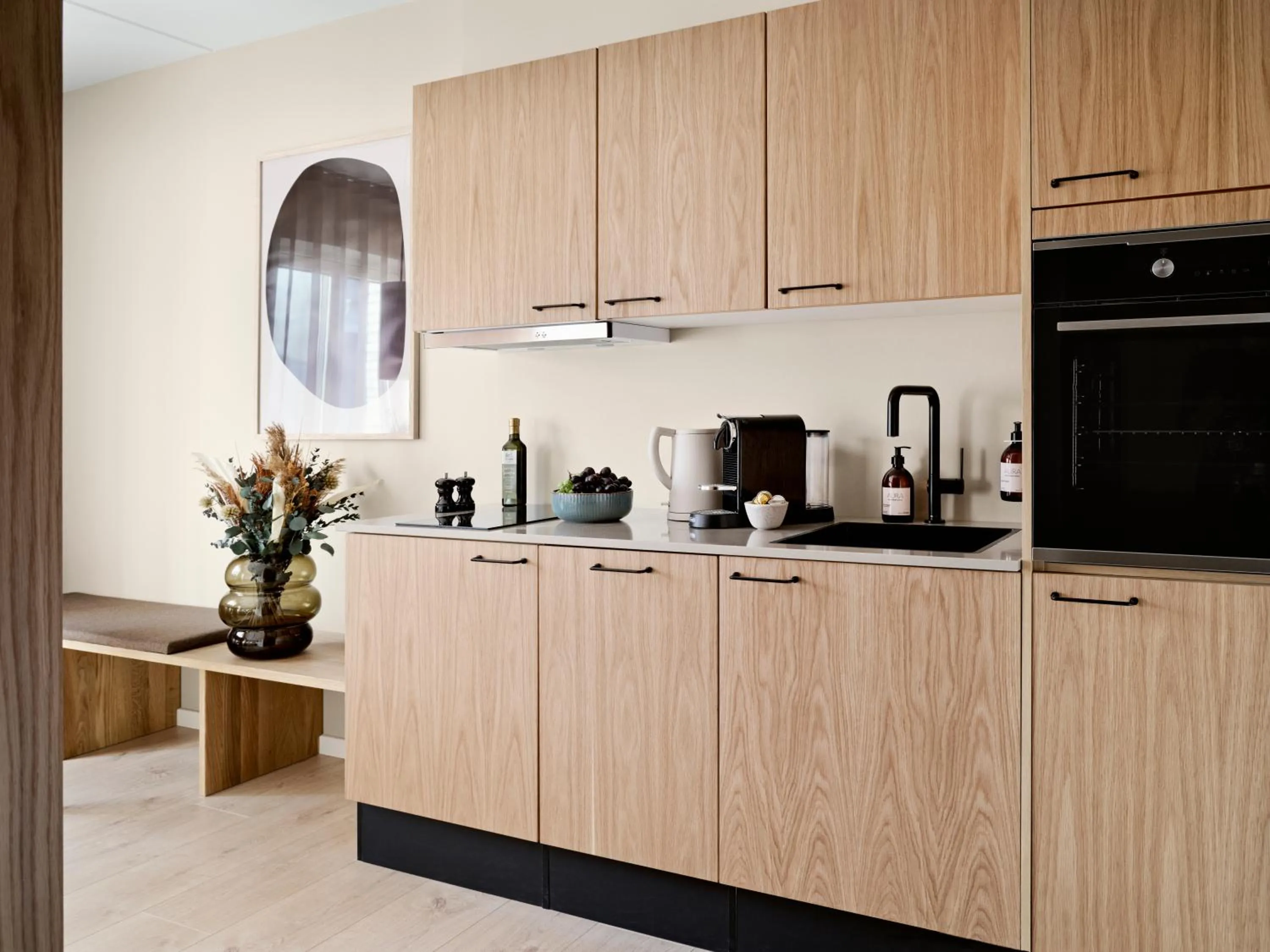 kitchen in Aura Apartment Hotel