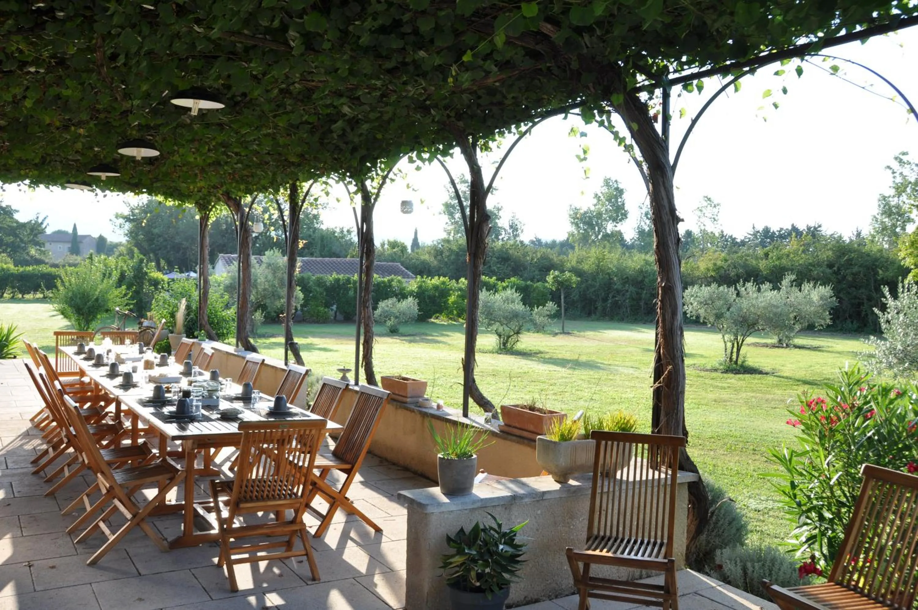 Patio in Mas Clement - Chambre et table d'hôtes
