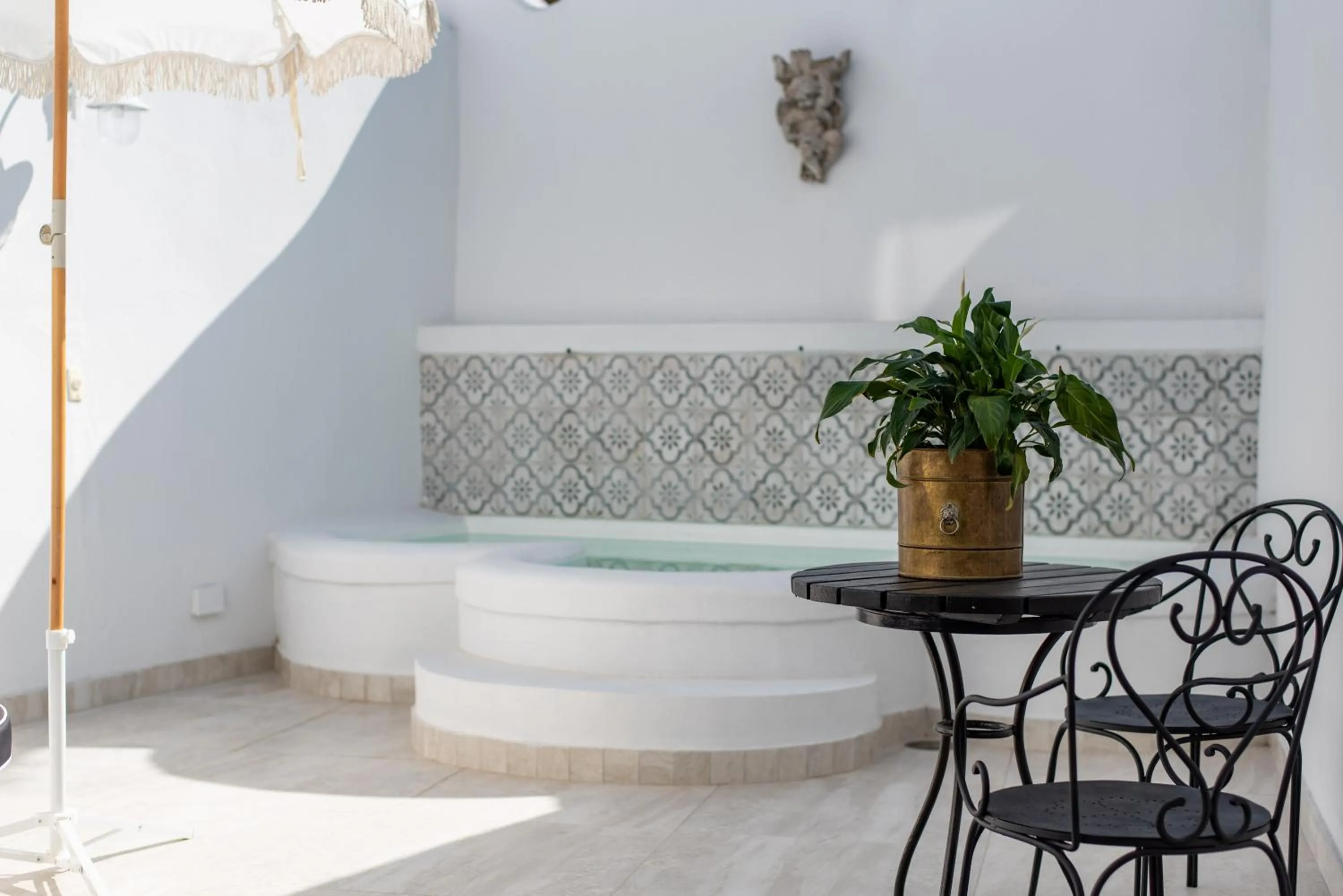 Pool view in The Ivory Haus