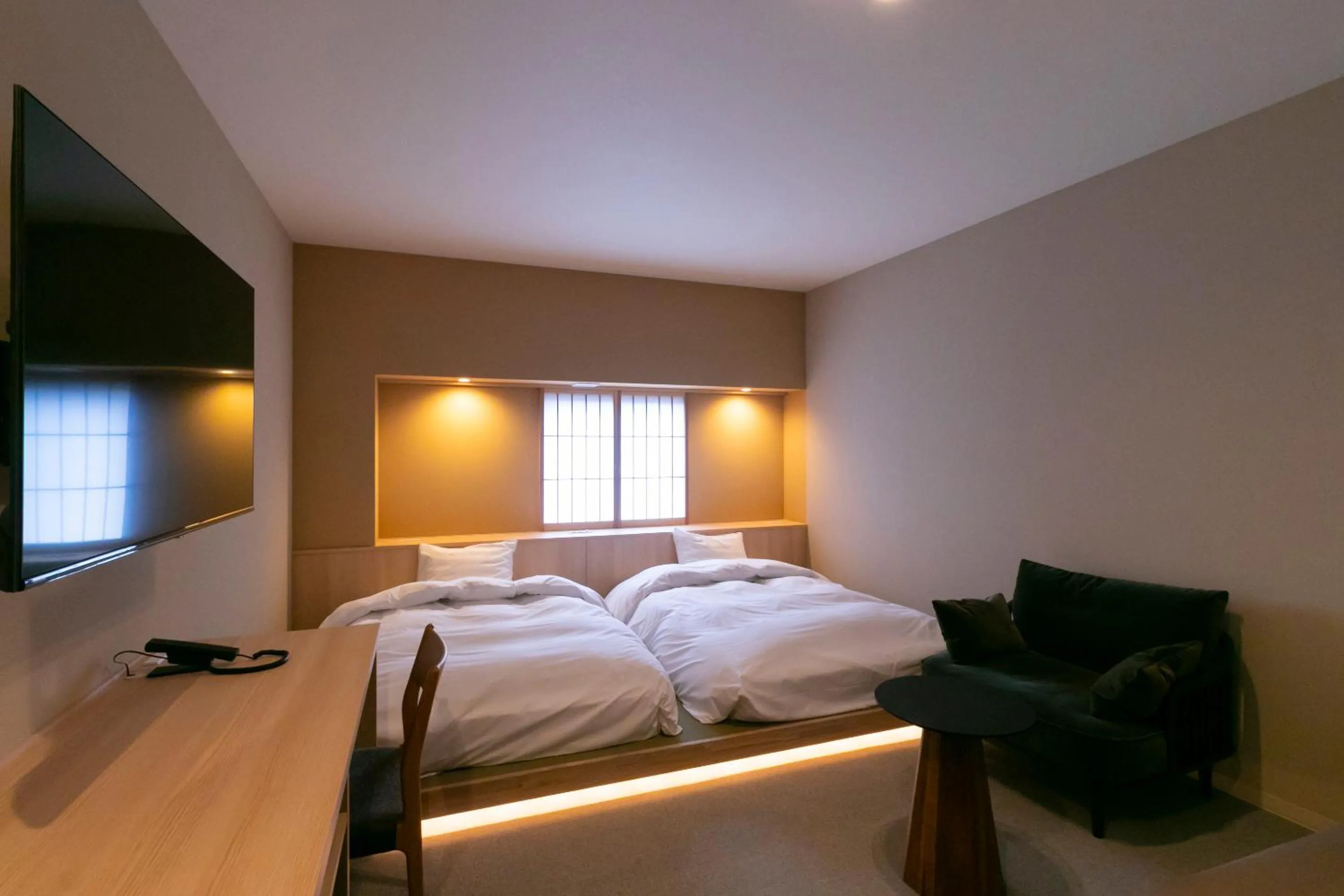 Bed in Ureshino Onsen Yadoya Uchiroji