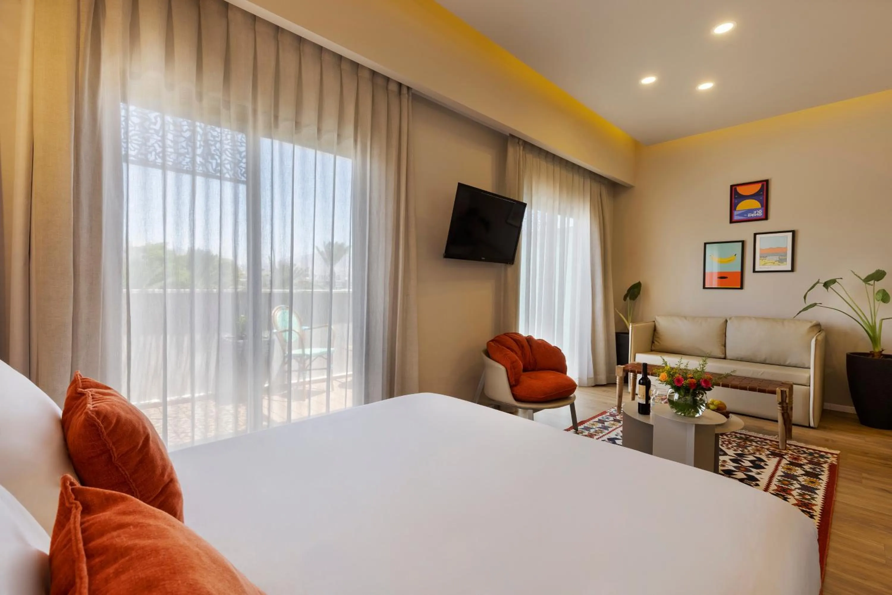 Bedroom, Bed in Play Eilat Hotel