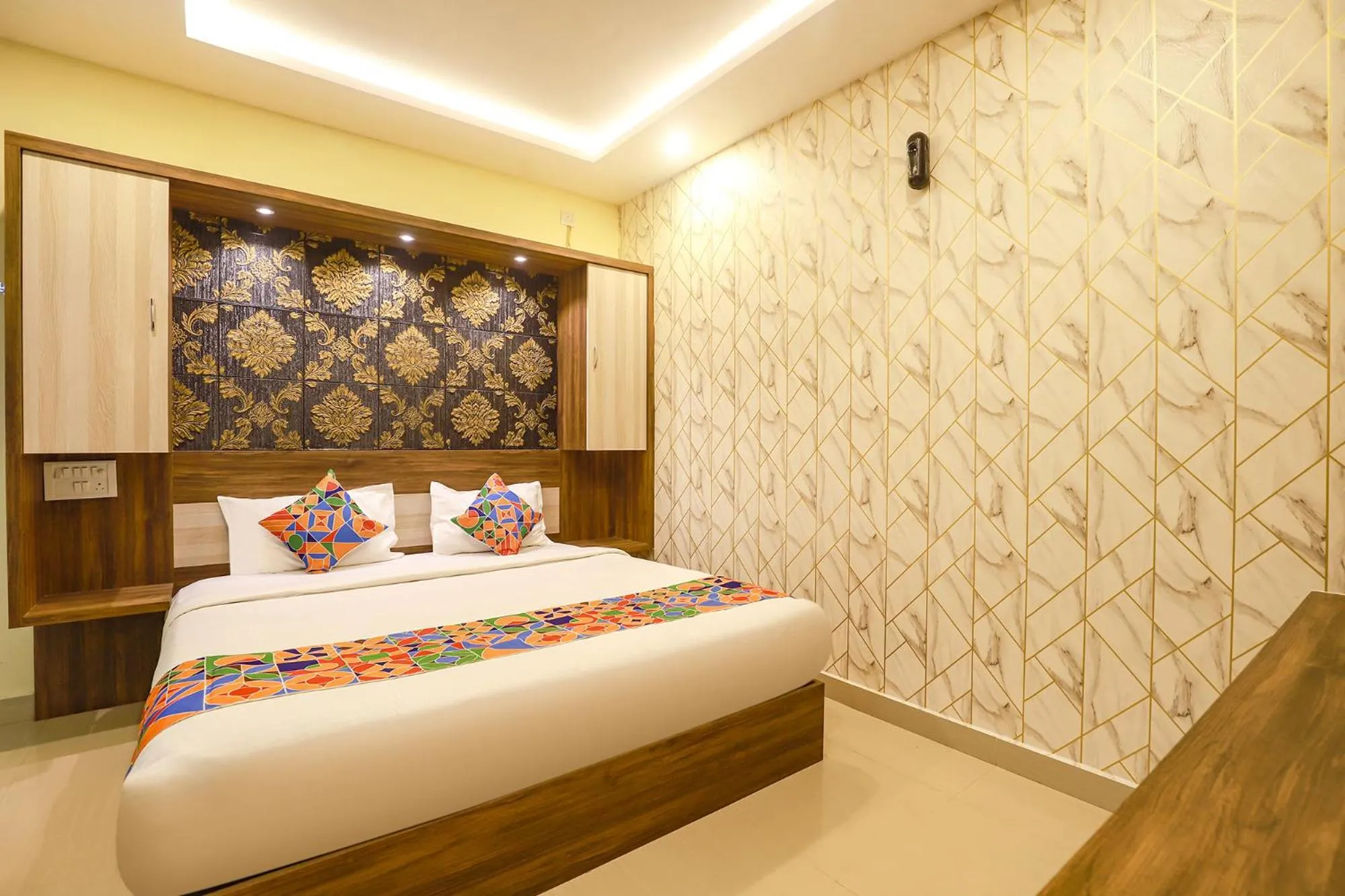 Bed in FabHotel Joy Residency