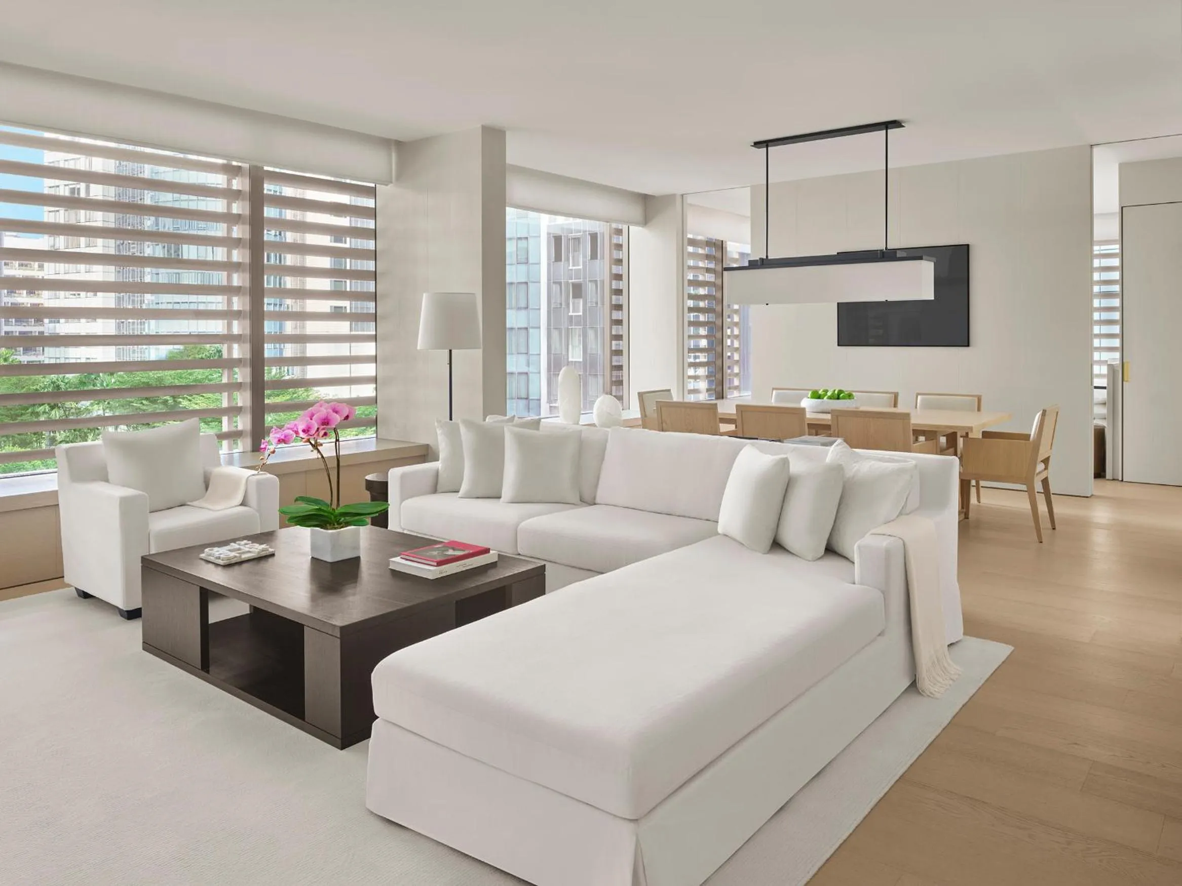 Living room in The Singapore EDITION