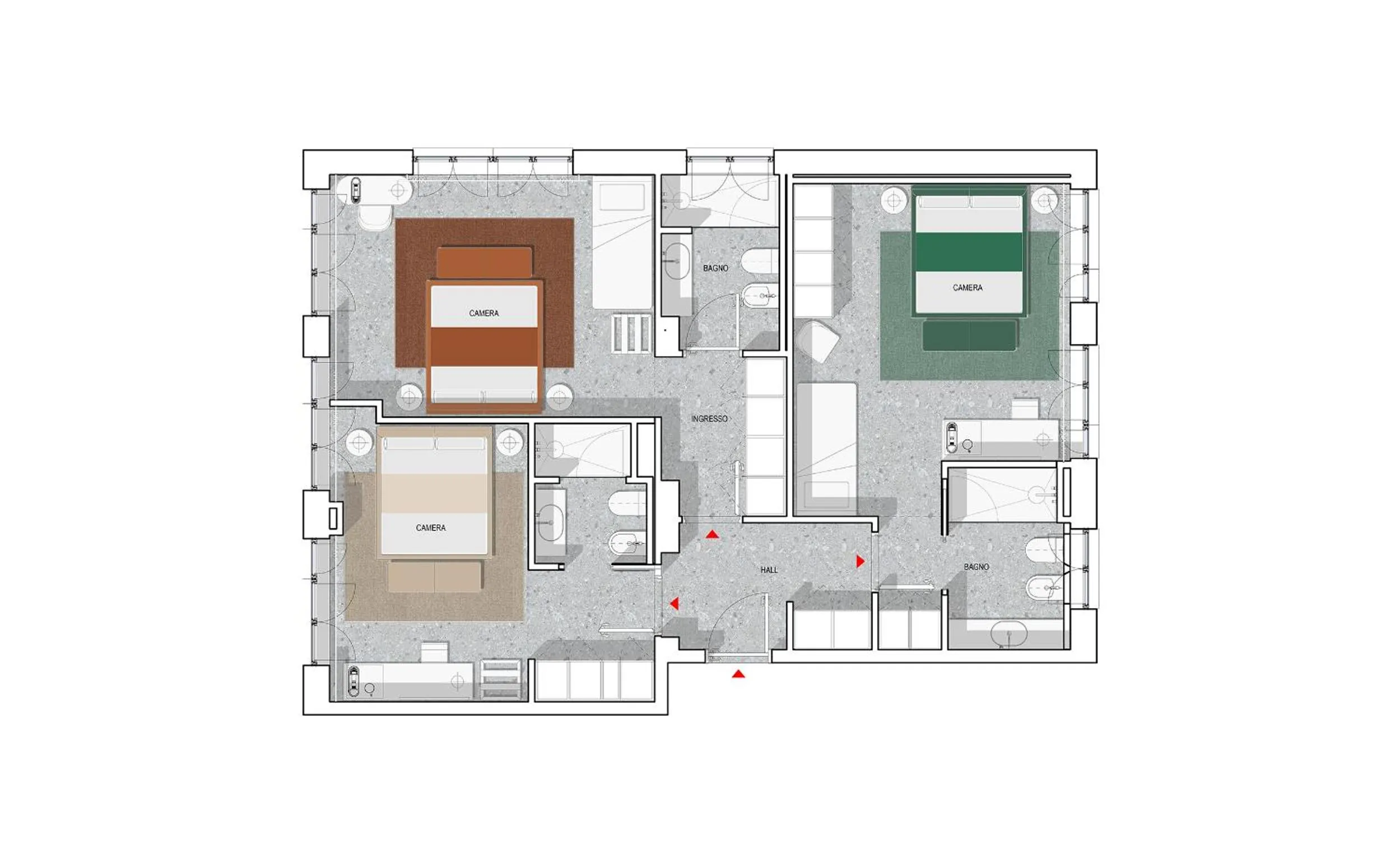 Floor plan in Marcello's Como Lake