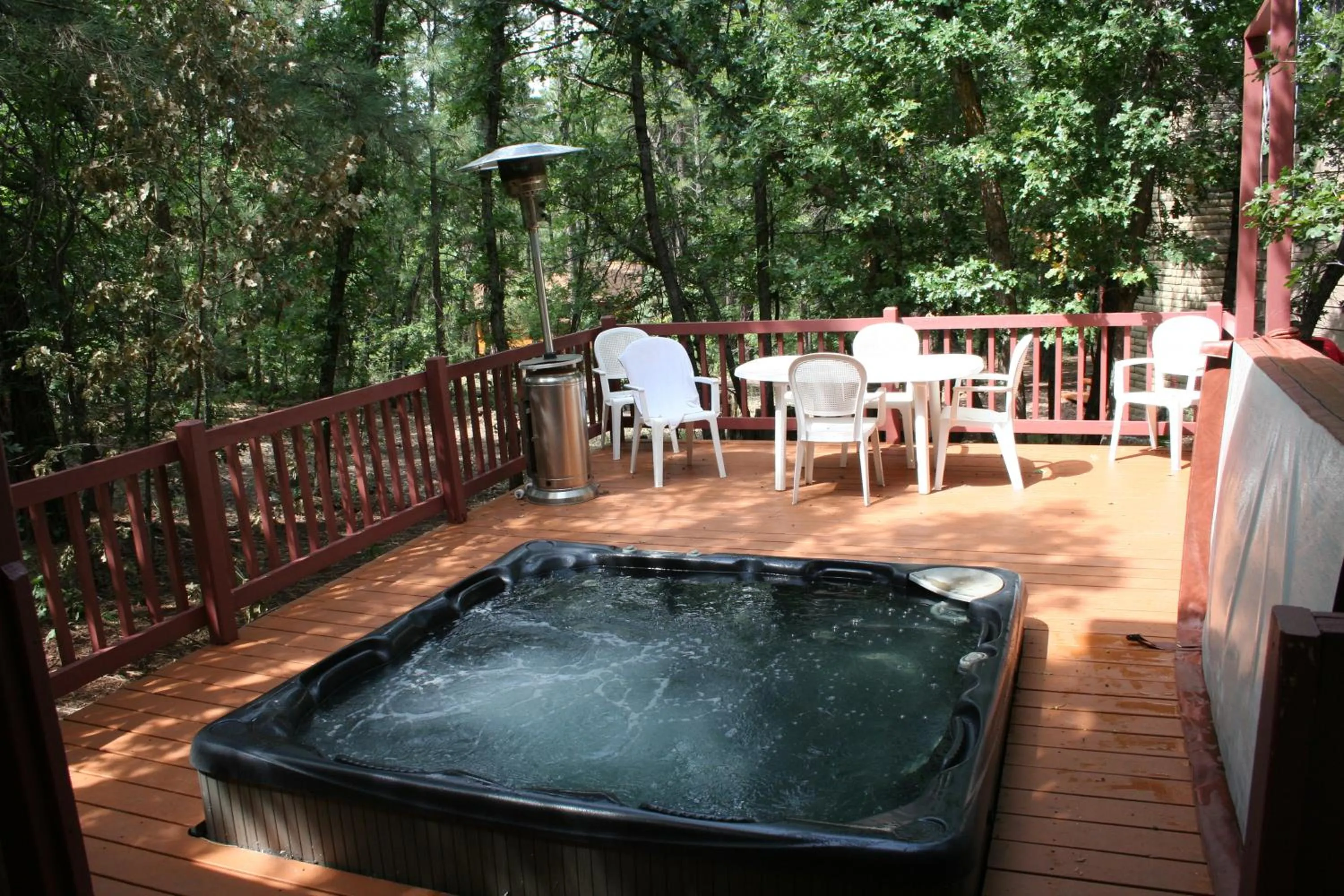 Hot Tub in Northwoods Resort Cabins