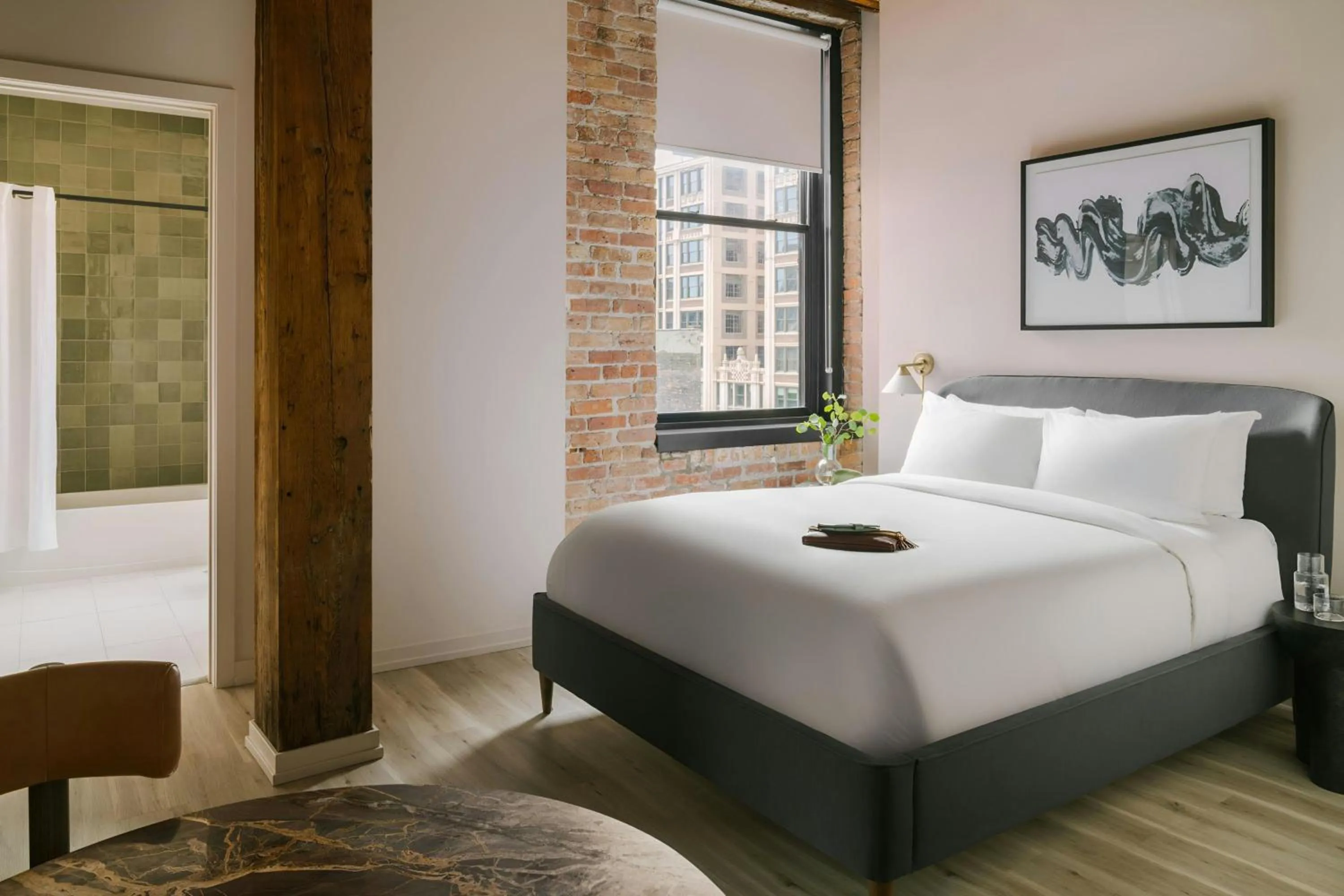 Bedroom, Bed in Sonder by Marriott Bonvoy The Burnham Apartments Loop