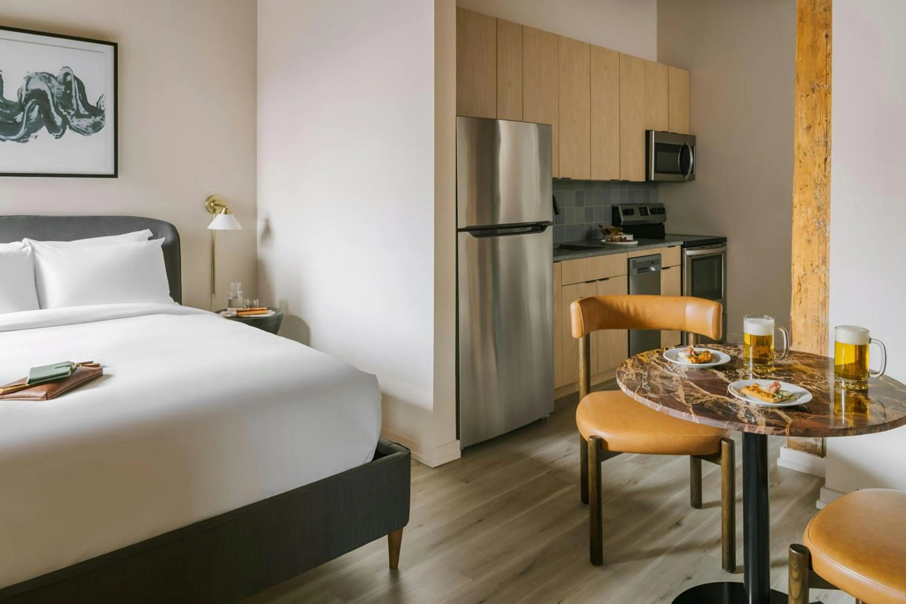 Bedroom, Bed in Sonder by Marriott Bonvoy The Burnham Apartments Loop