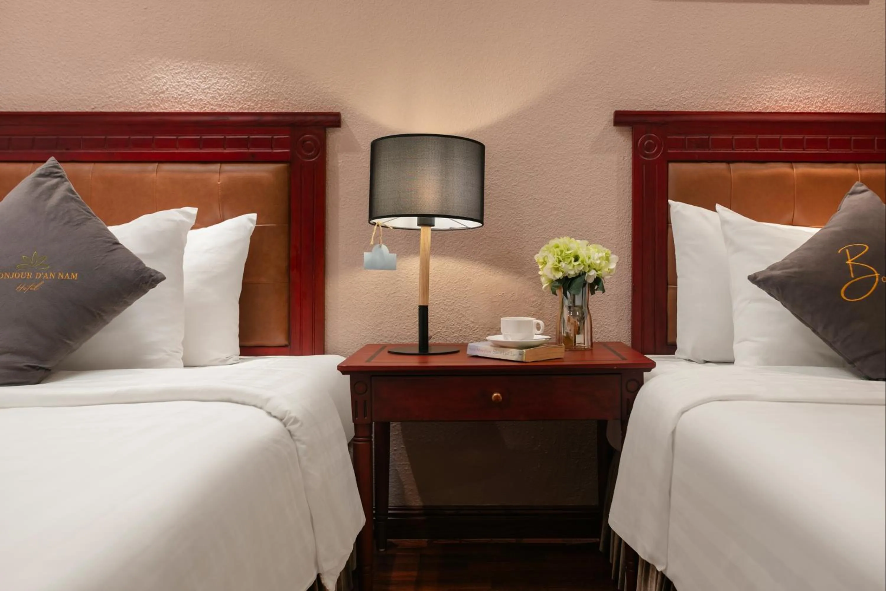 Bed in Bonjour D'An Nam Hotel