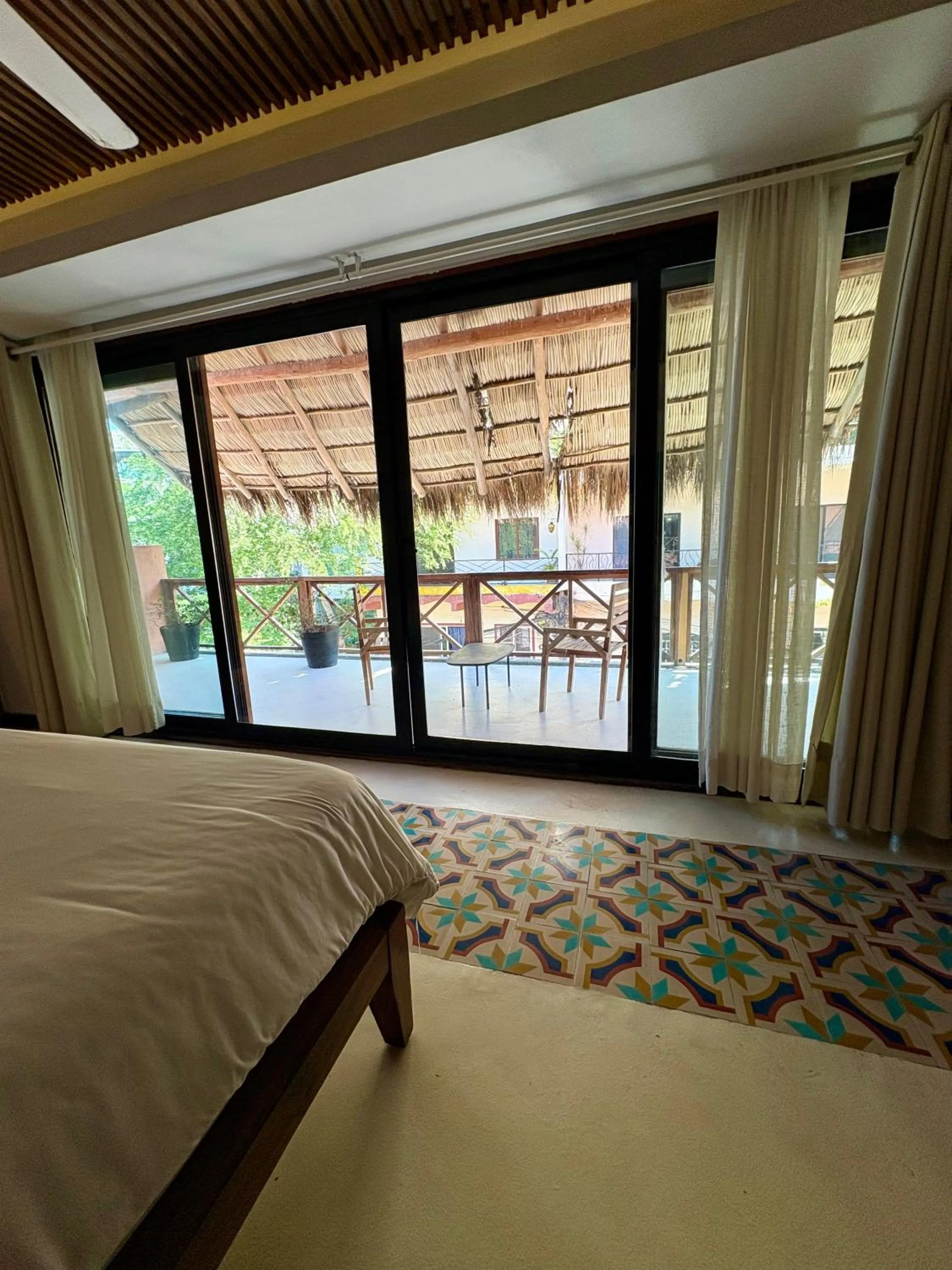 View (from property/room), Bed in Casa Pepe