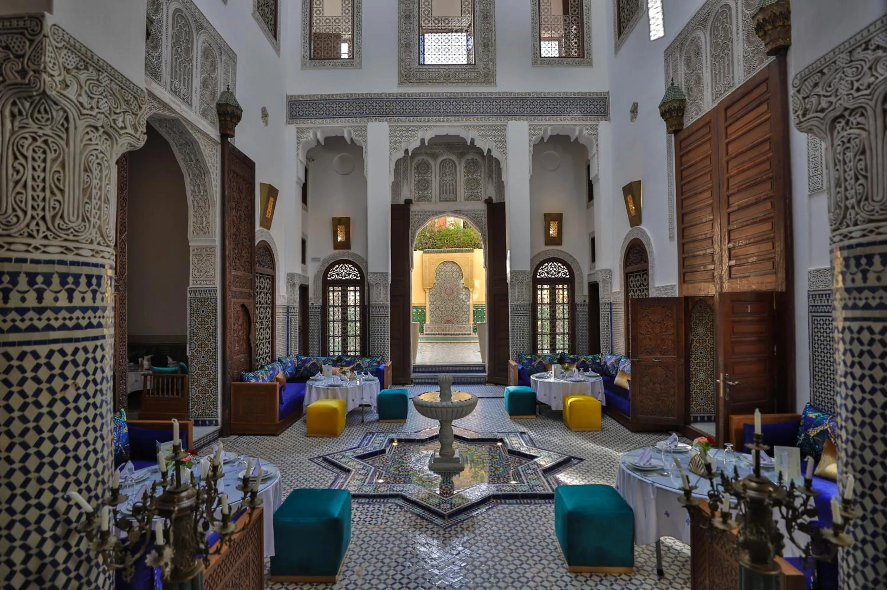 Seating area in Riad Fes Ziyat & Spa