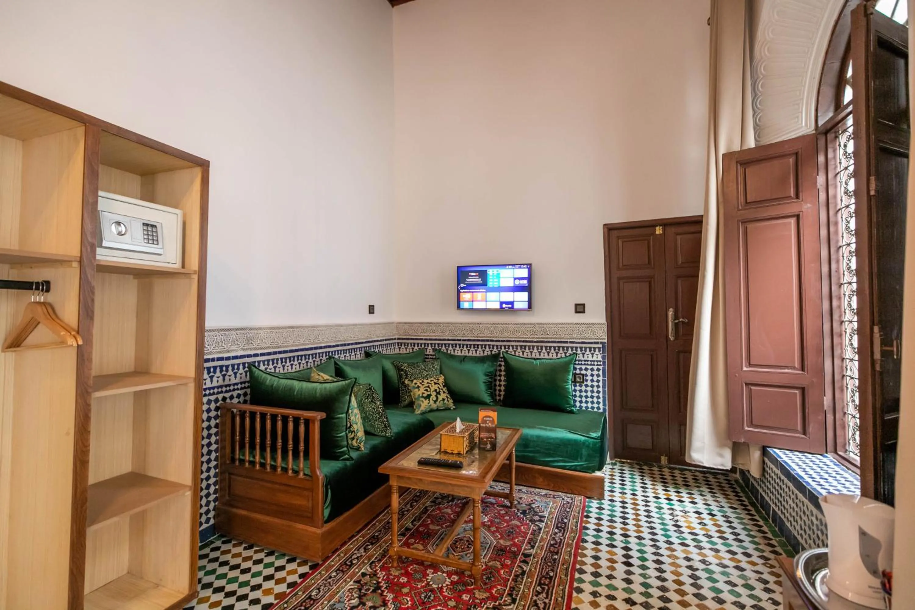 Seating area in Riad Fes Ziyat & Spa