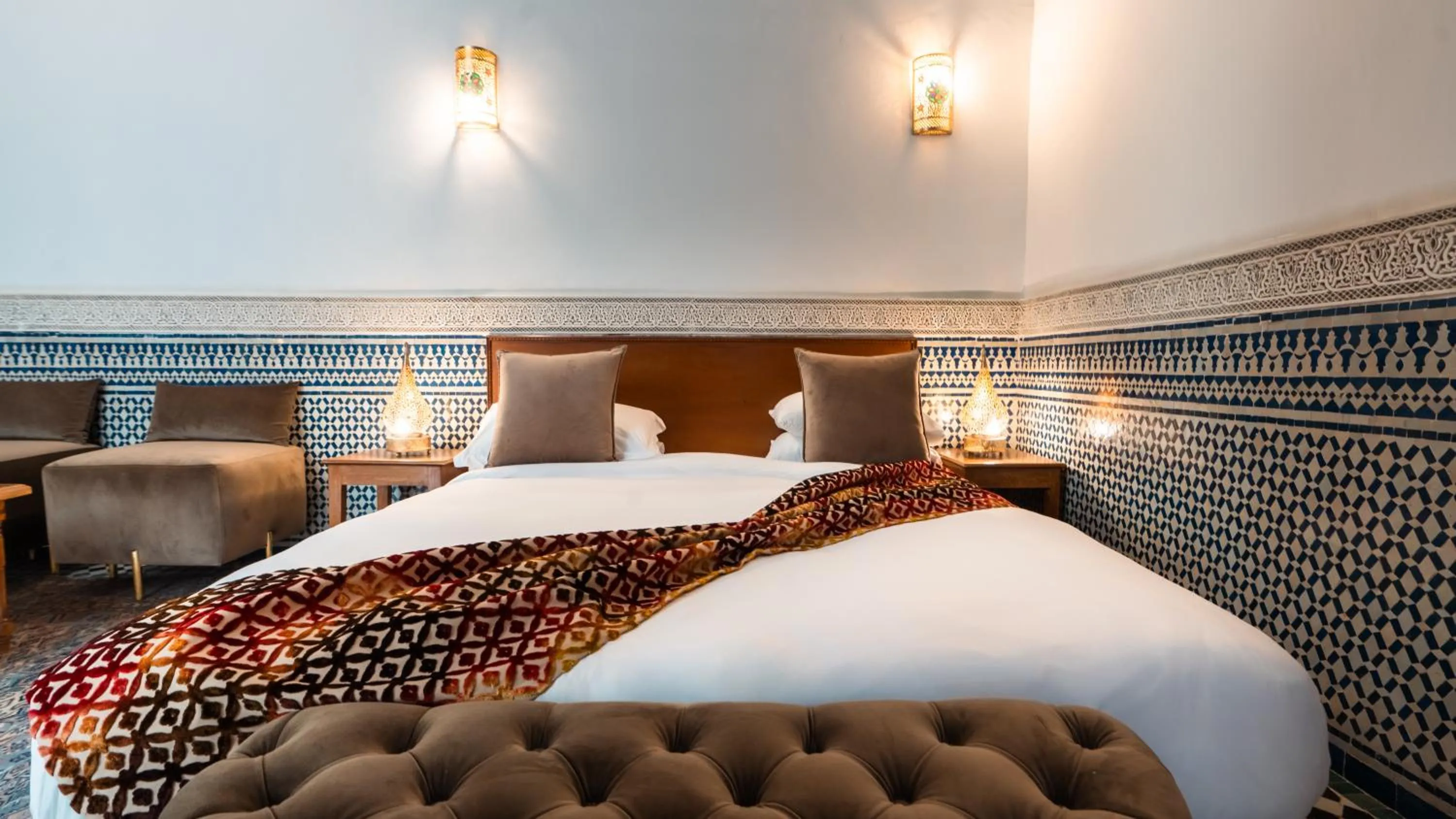 Photo of the whole room, Bed in Riad Fes Ziyat & Spa