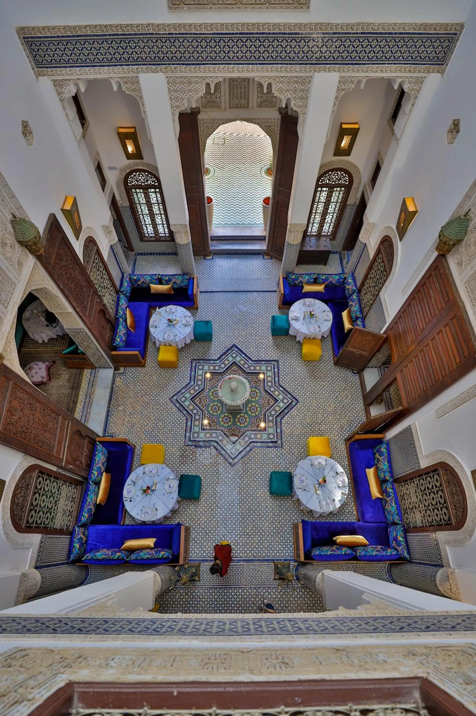 Seating area in Riad Fes Ziyat & Spa