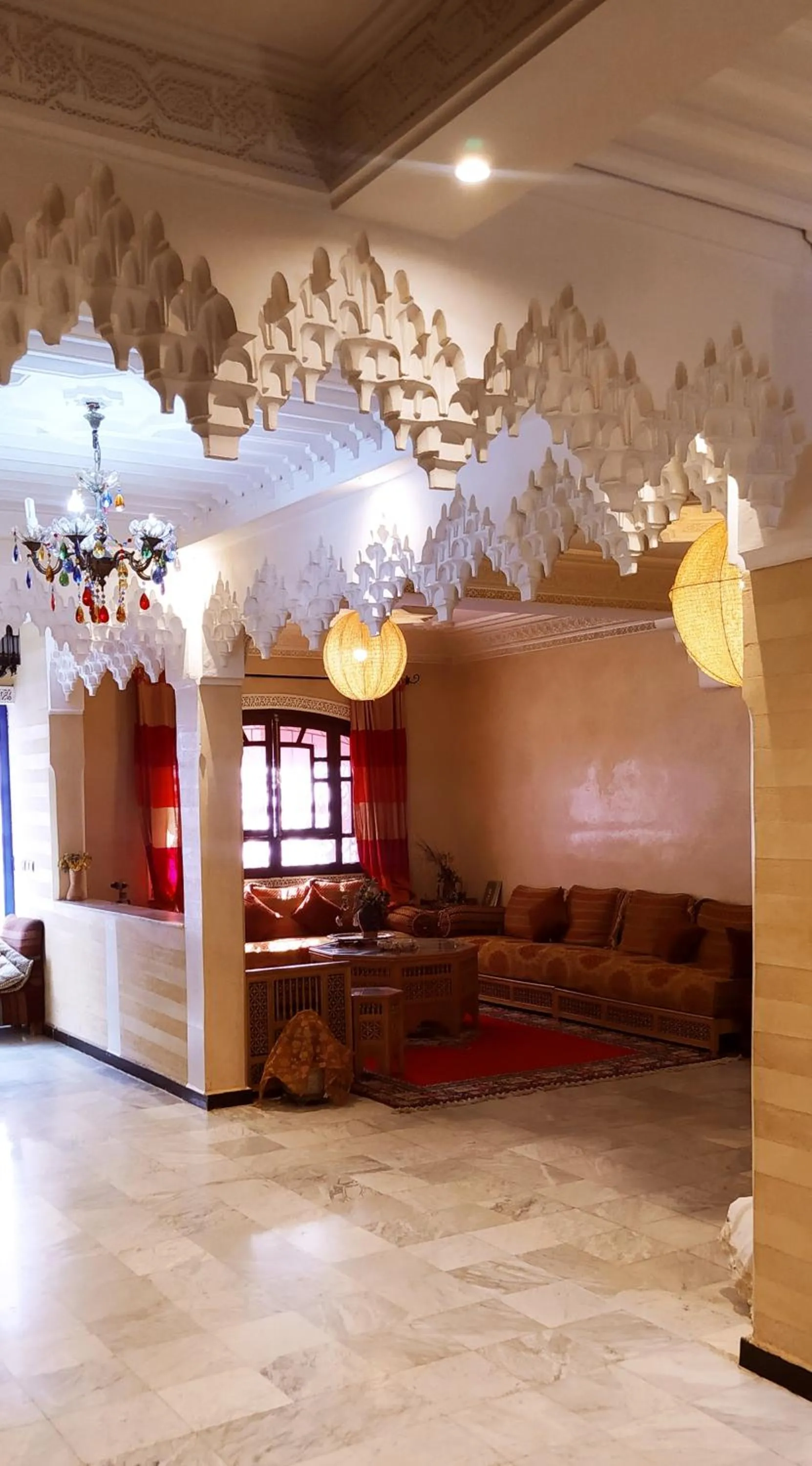 Living room in maison d'hôtes Le petit jardin Marrakech