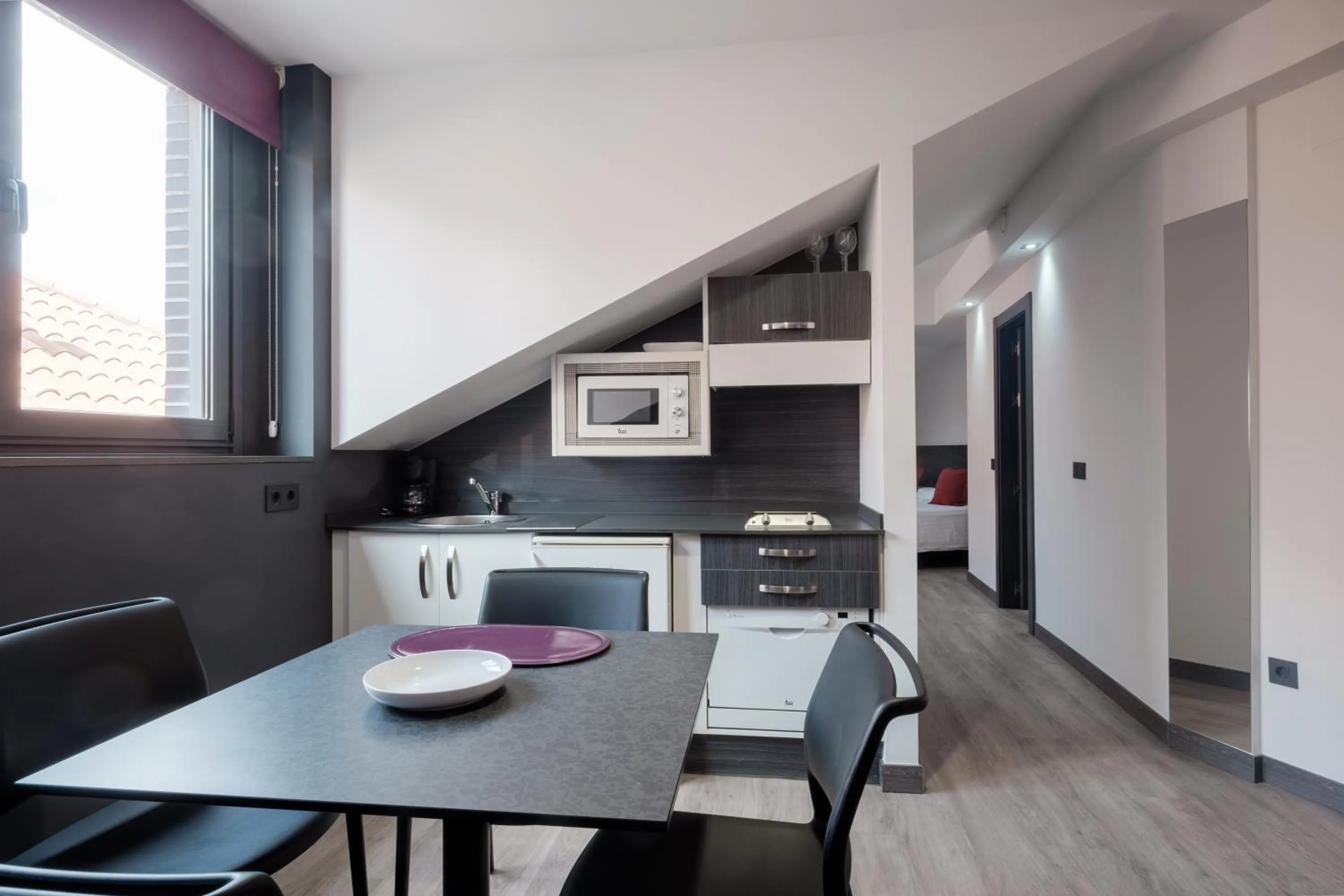 Kitchen or kitchenette in Apartamentos Capua
