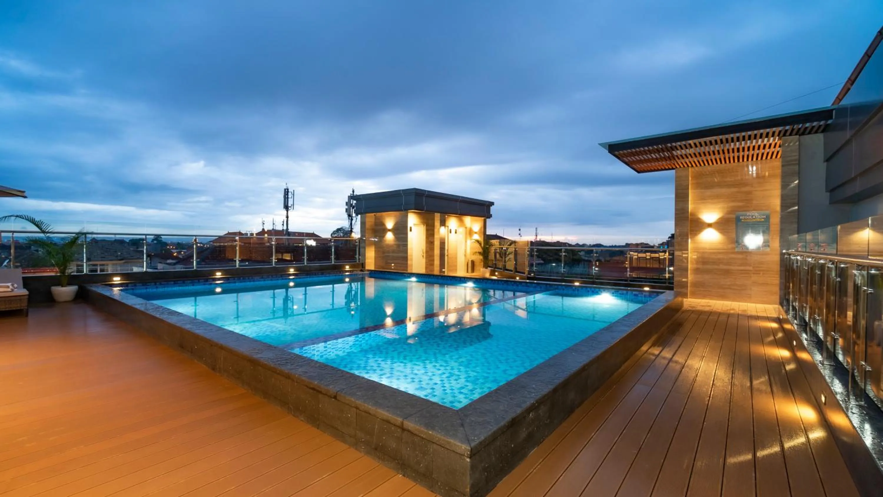 Swimming pool in City of Aventus Hotel - Denpasar