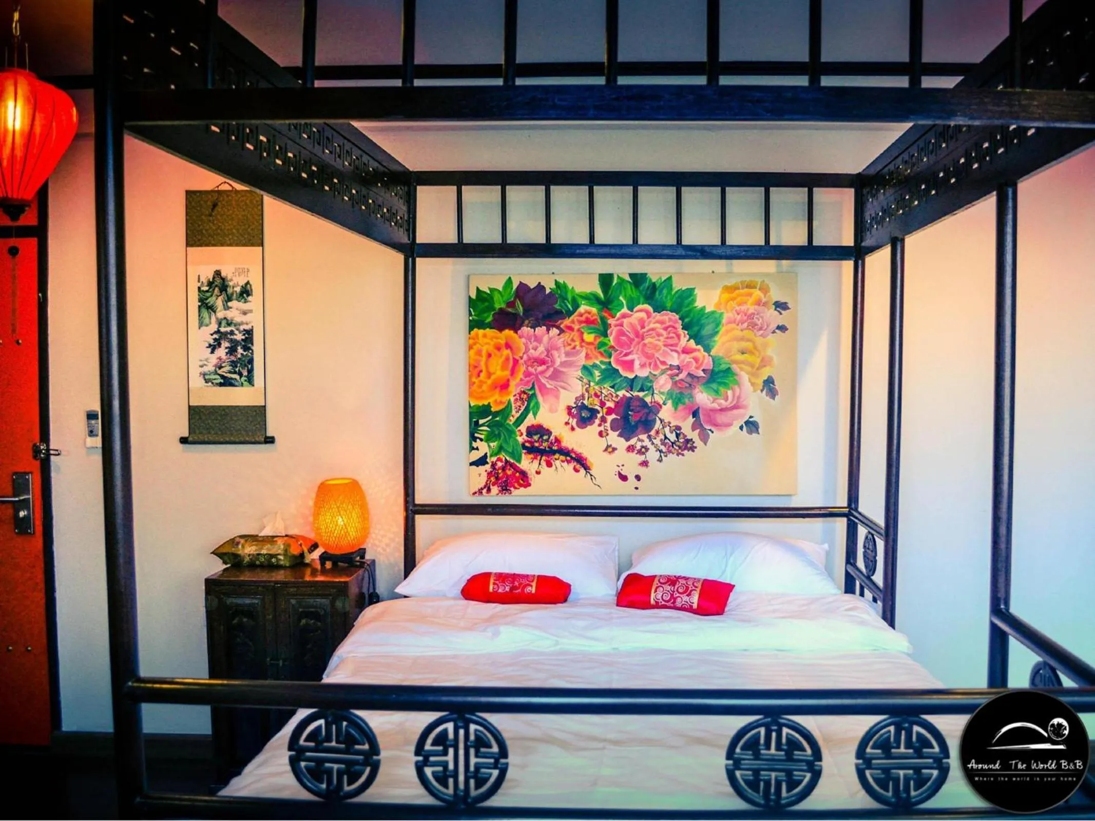 Bed in Around The World Bed and Breakfast