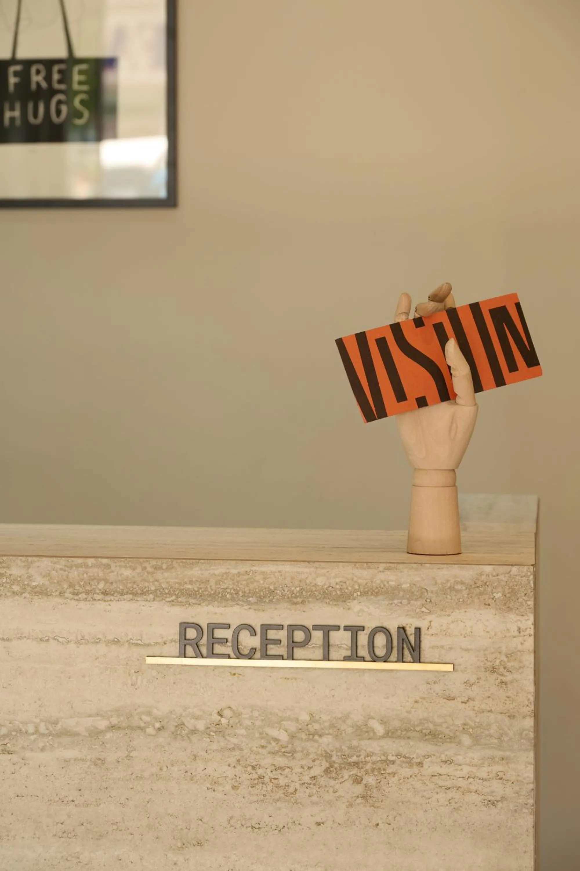 Text overlay in VISION OMONIA, ATHENS