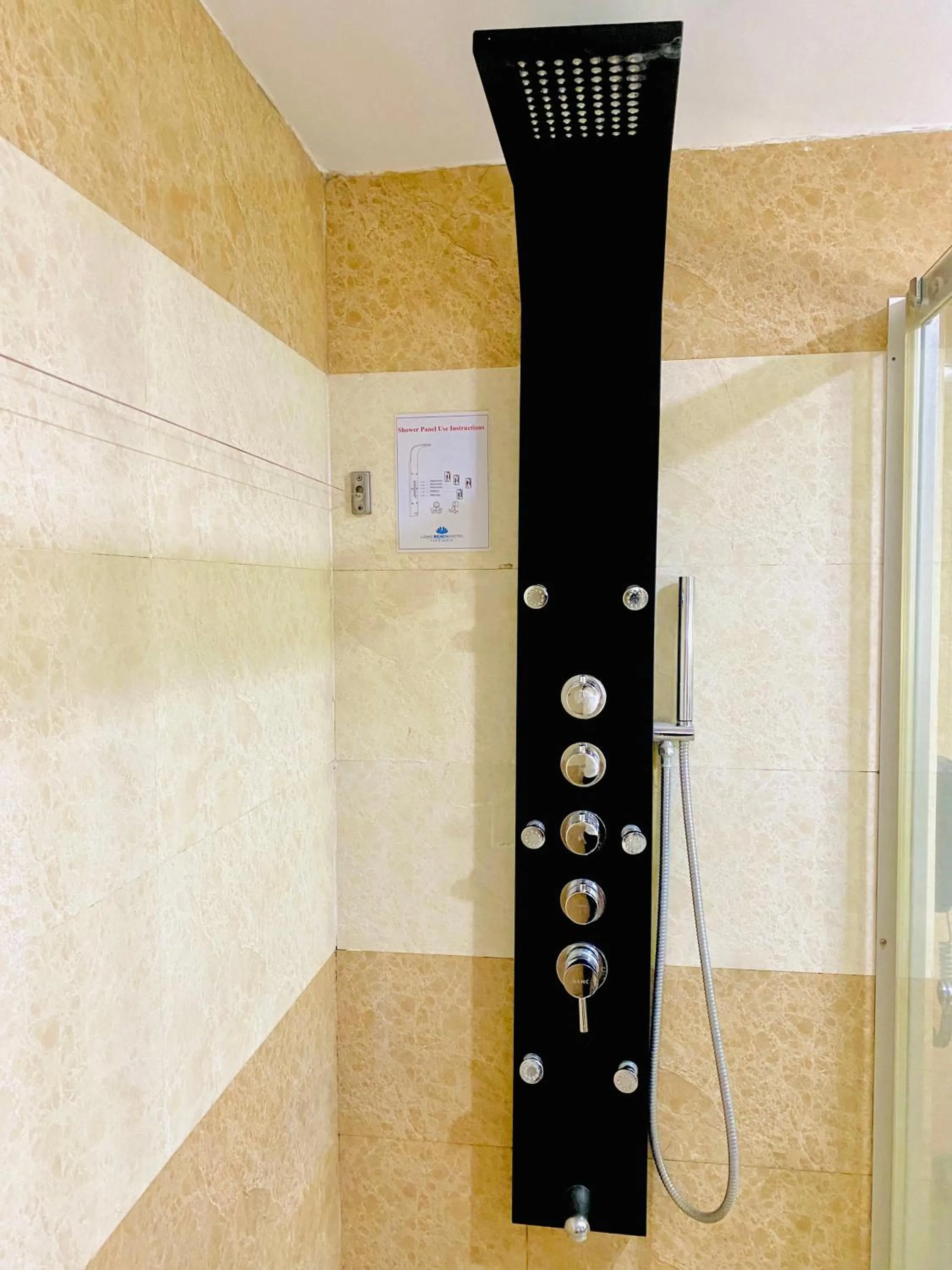 Shower in Long Beach Hotel