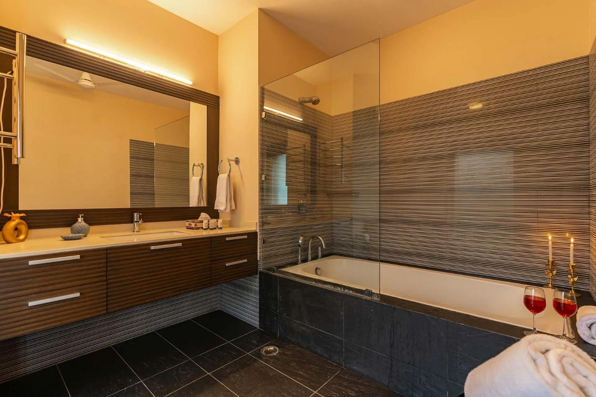 Shower in StayVista at Ludlow House Luxury Villa with Lawn & Fireplace at Mall Road