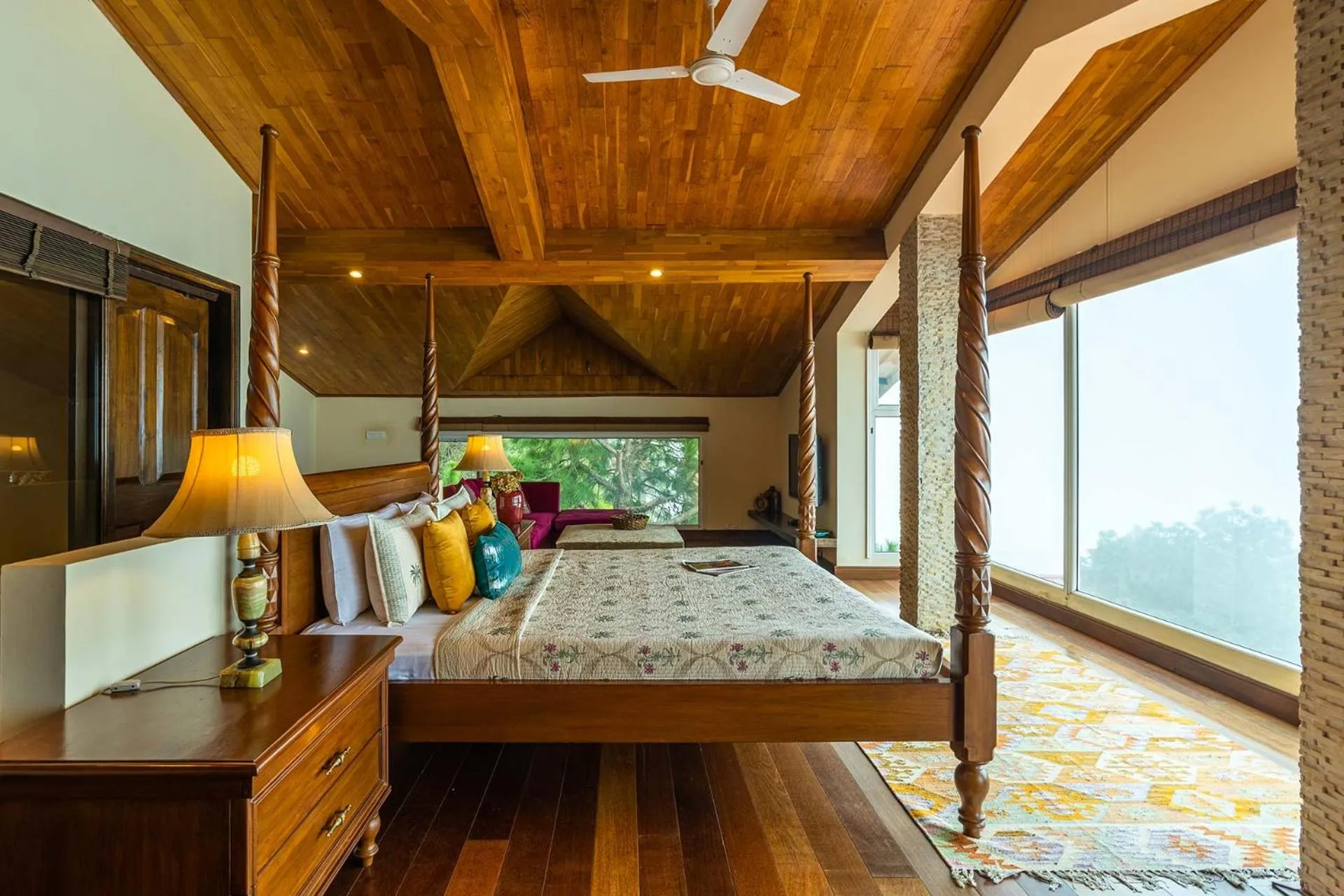 Bedroom, Bed in StayVista at Ludlow House Luxury Villa with Lawn & Fireplace at Mall Road
