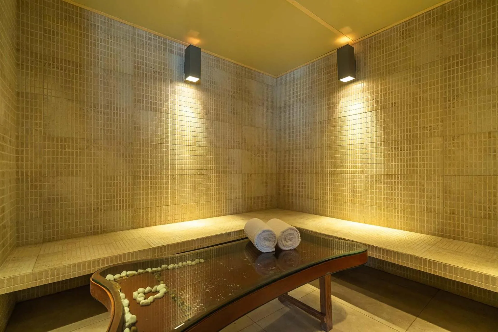 Sauna in StayVista at Ludlow House Luxury Villa with Lawn & Fireplace at Mall Road