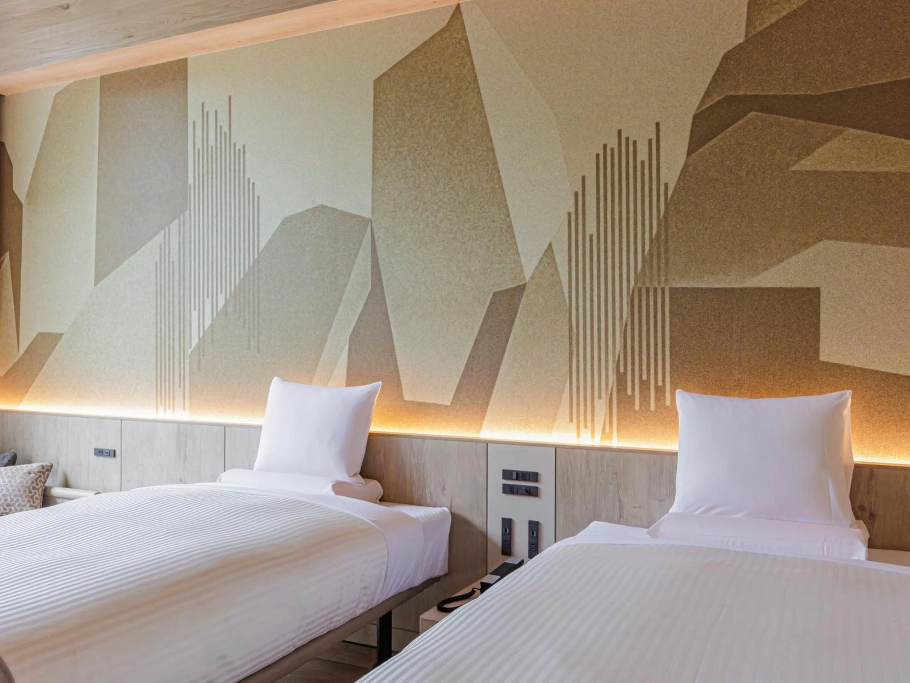 Bed in Kamenoi Hotel Tsukubasan