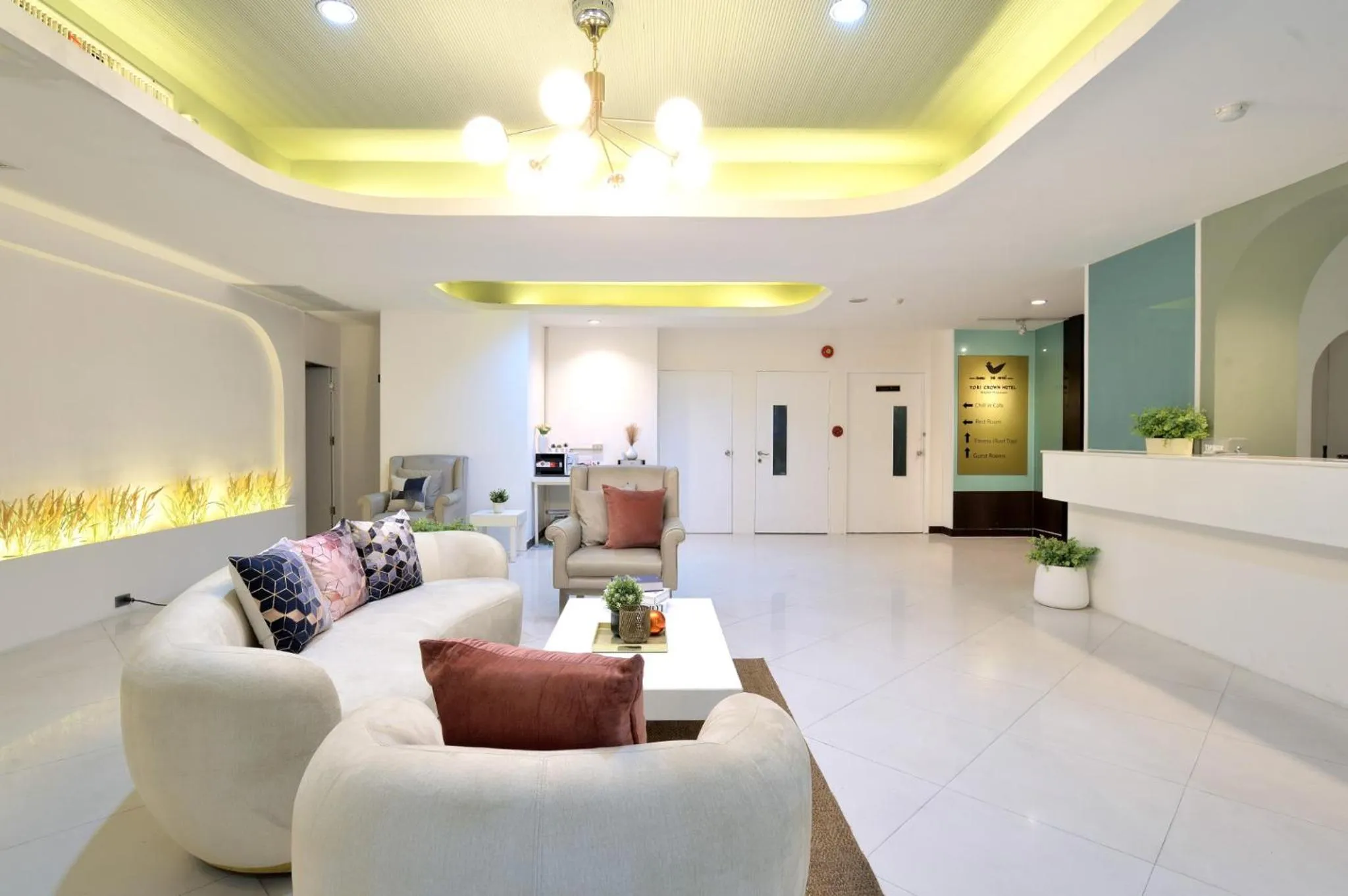 Seating area in Tori crown hotel