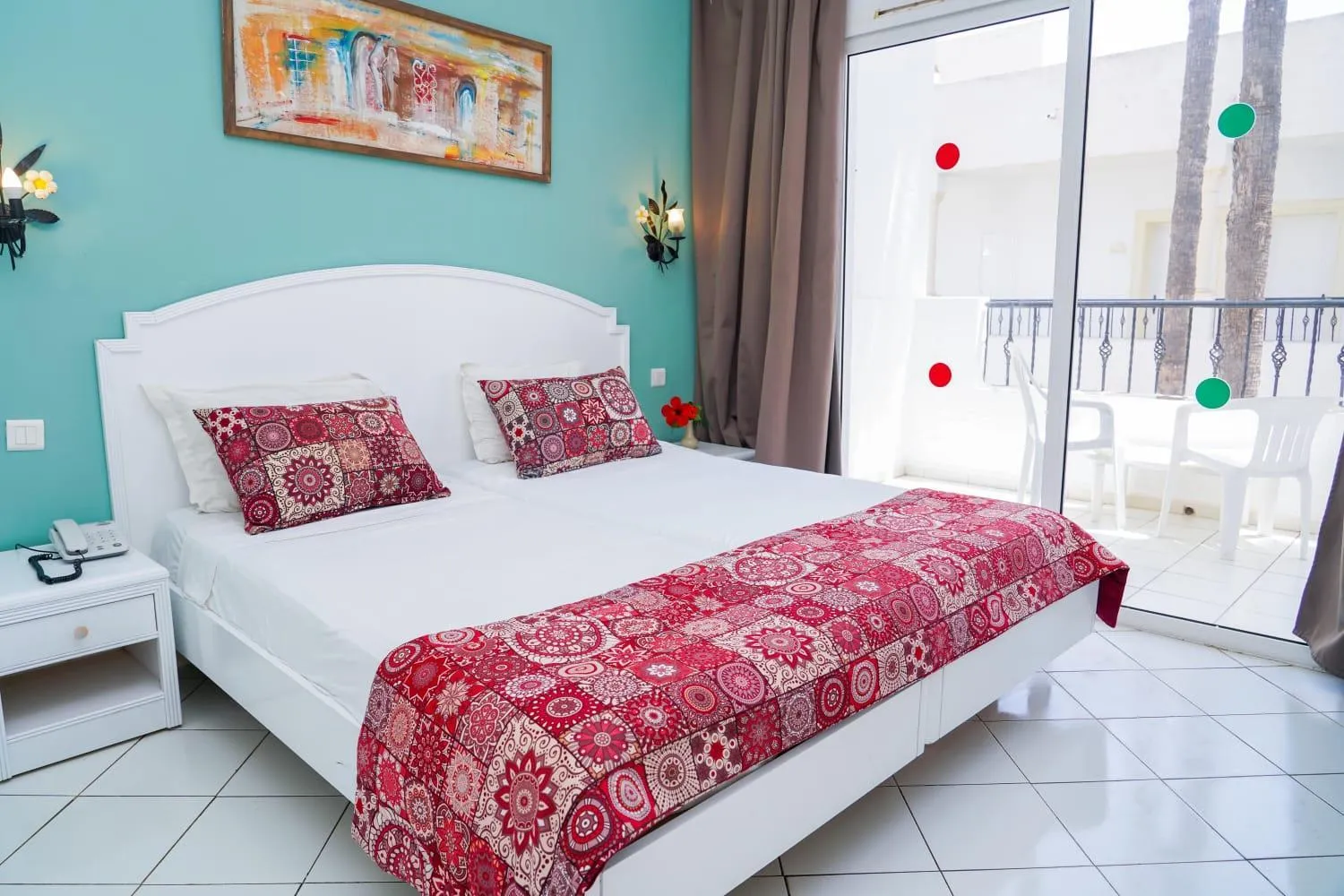 Bed in Hotel Nesrine Hammamet